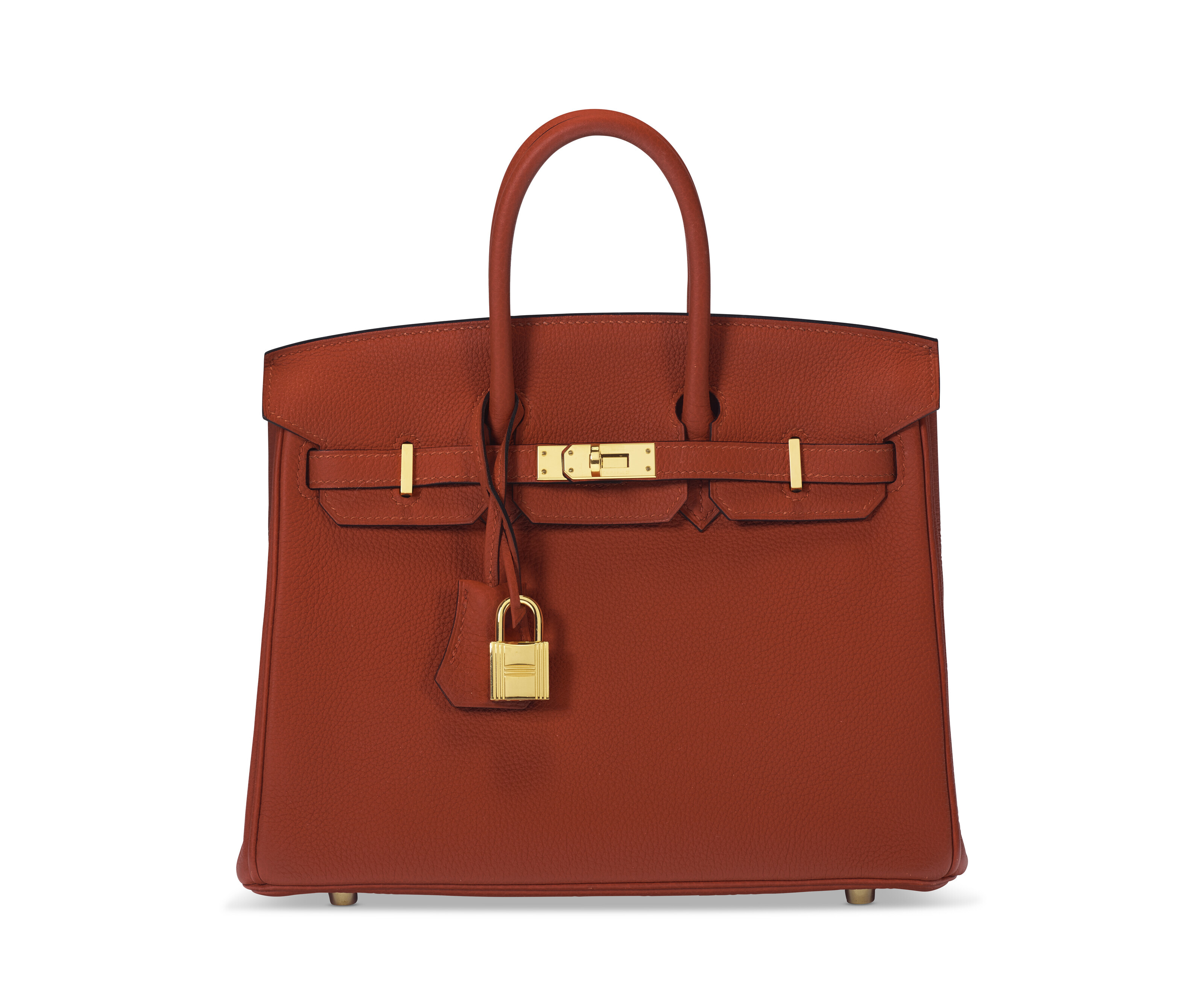 A CUIVRE TOGO LEATHER BIRKIN 25 WITH GOLD HARDWARE