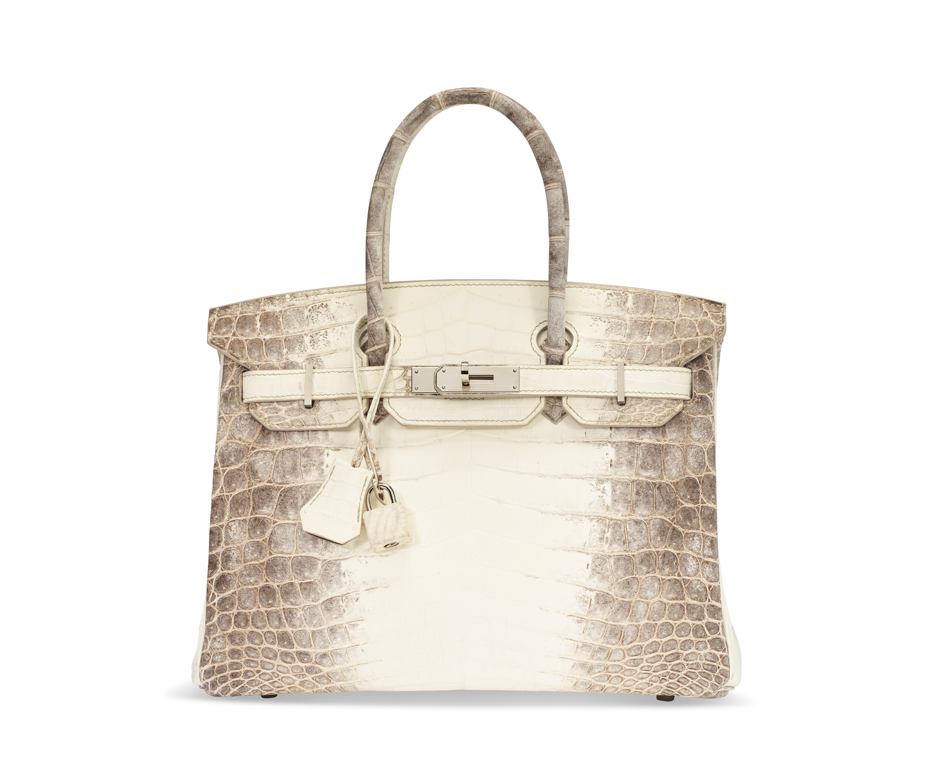 A RARE, MATTE WHITE NILOTICUS CROCODILE HIMALAYA BIRKIN 30 WITH PALLADIUM  HARDWARE, HERMÈS, 2016