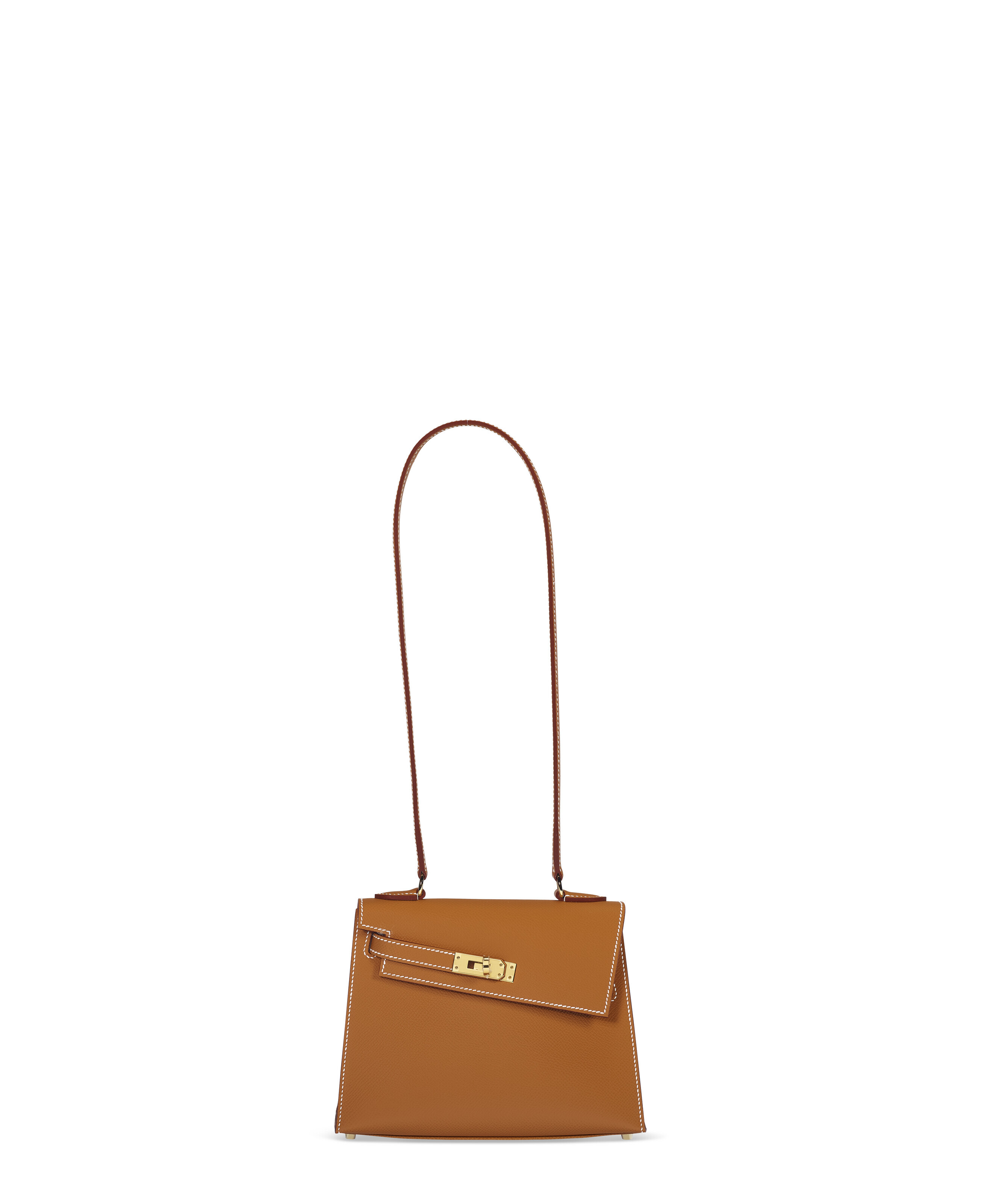 A GOLD EPSOM LEATHER SELLIER KELLY DÉSORDRE 20 II WITH GOLD