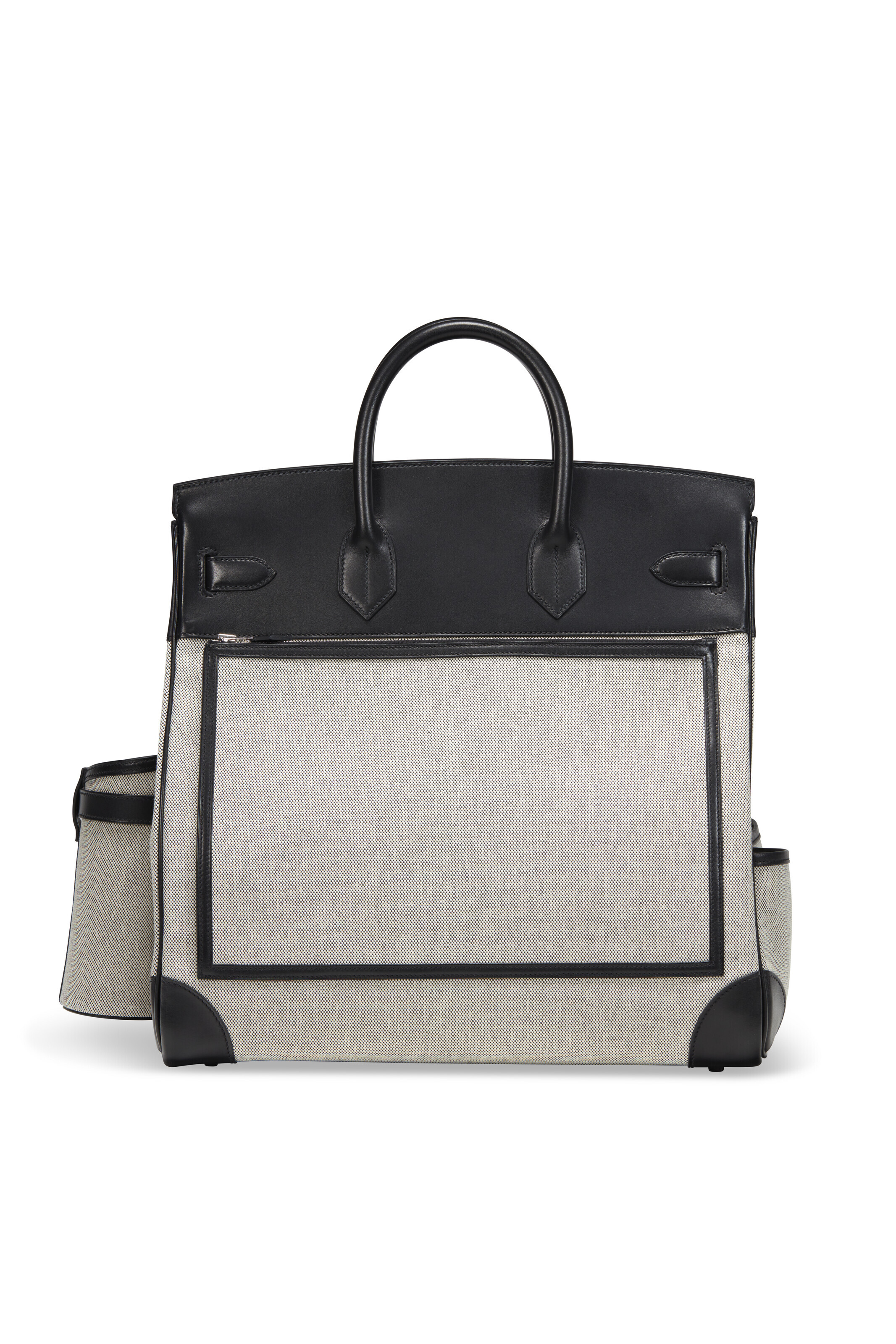A LIMITED EDITION TOILE & BLACK SWIFT LEATHER CARGO HAC