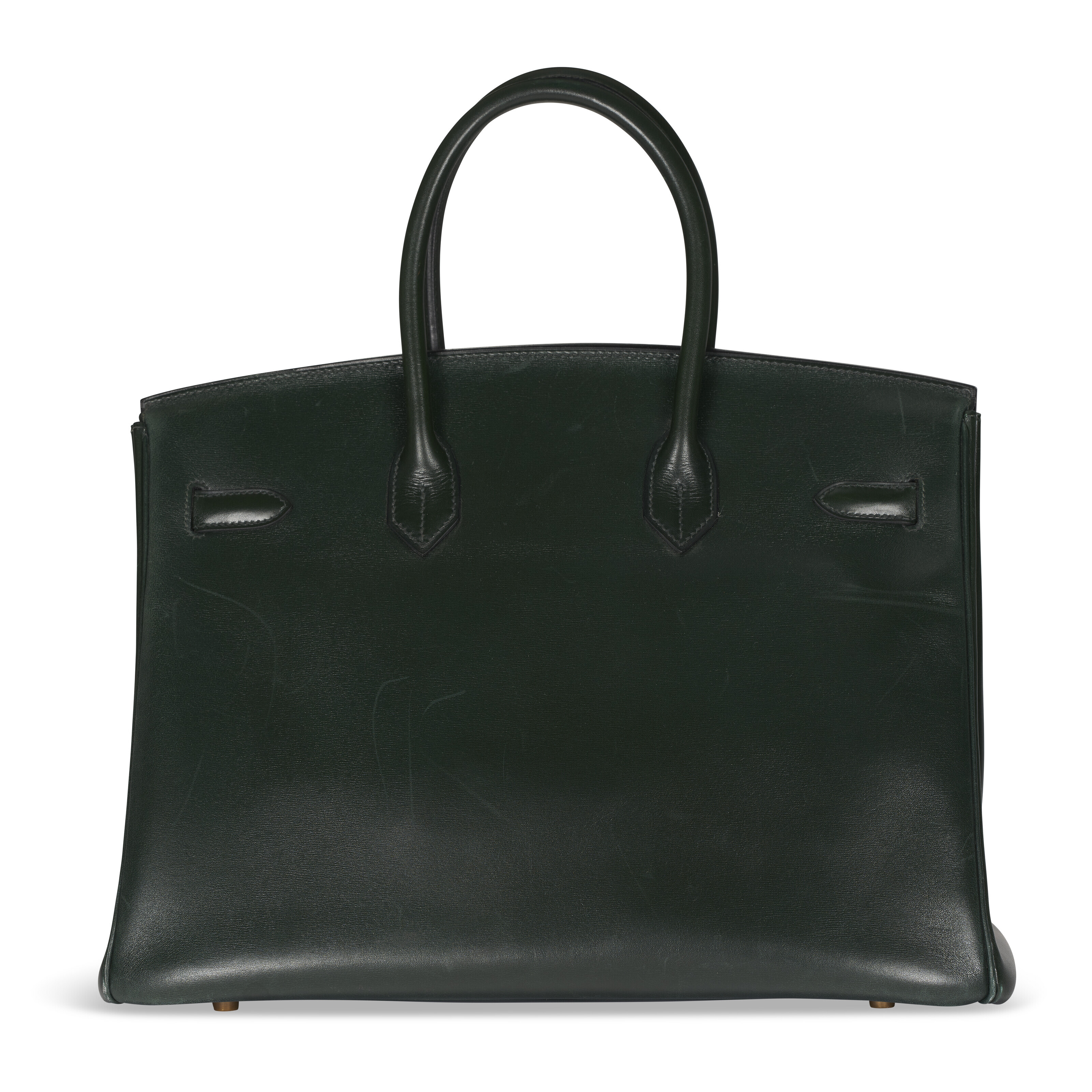 A VERT FONCÉ CALF BOX LEATHER BIRKIN 35 WITH GOLD HARDWARE