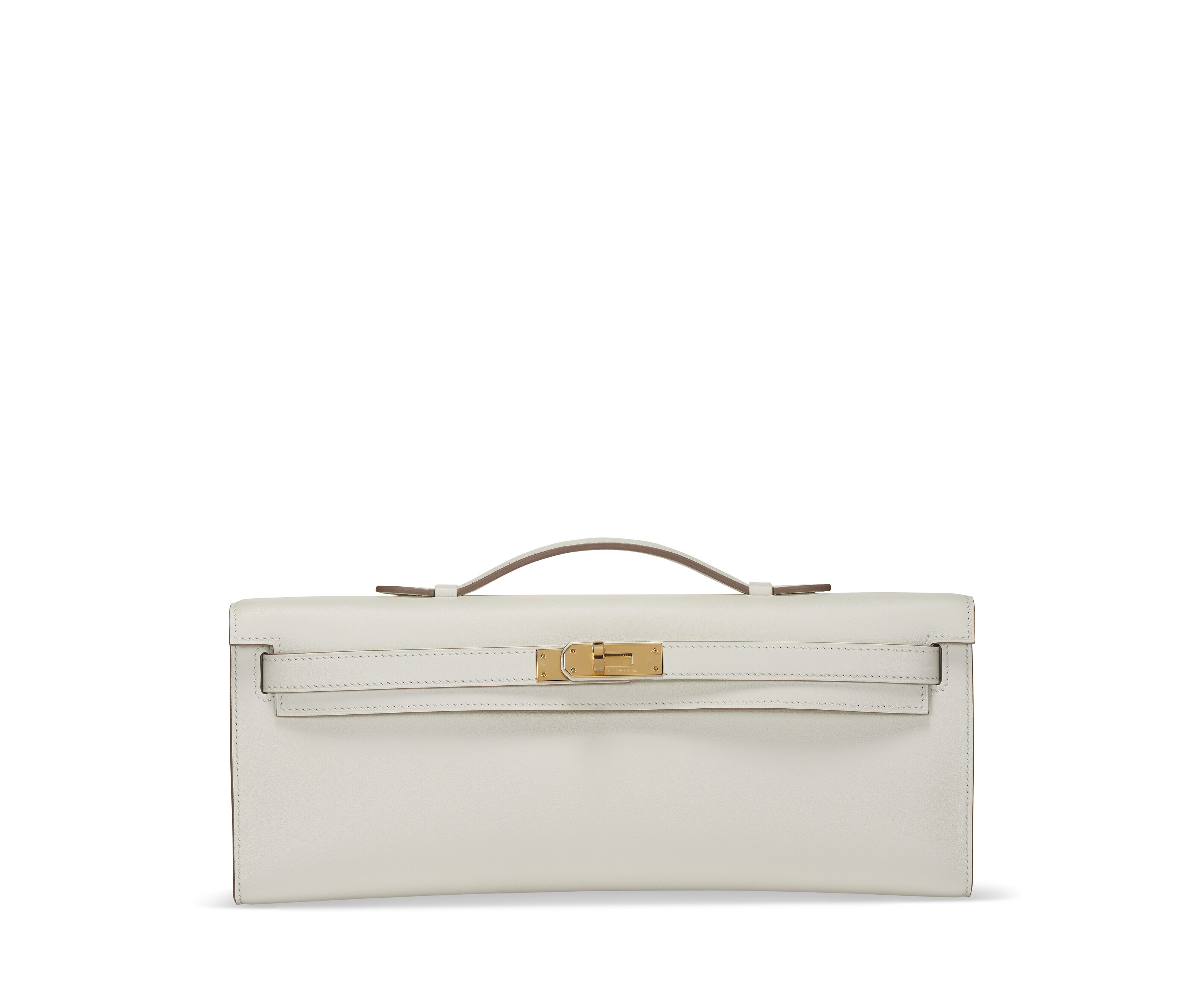 A VERT OLIVE OSTRICH SELLIER KELLY 32 WITH GOLD HARDWARE, HERMÈS