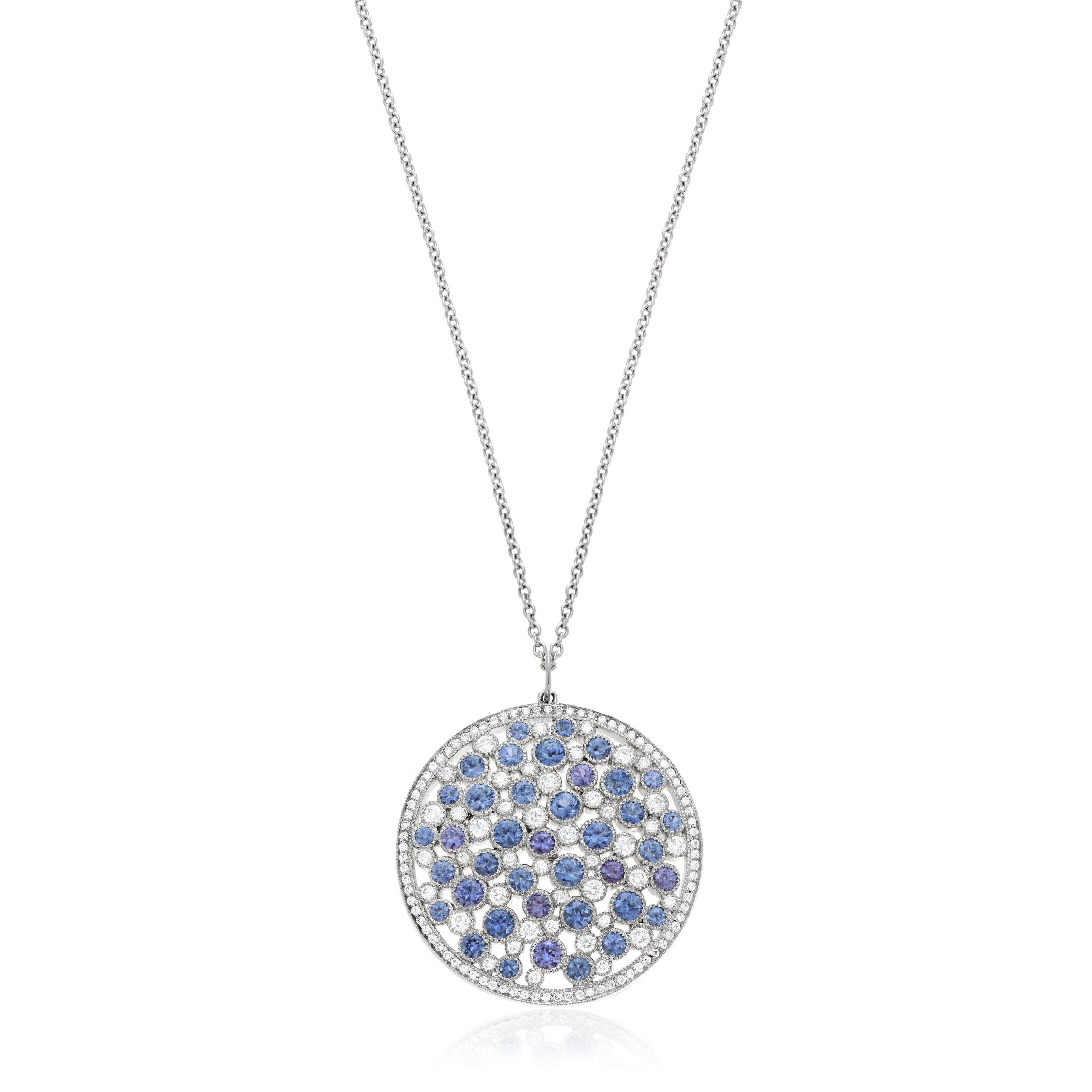 Blue sapphire sales necklace tiffany