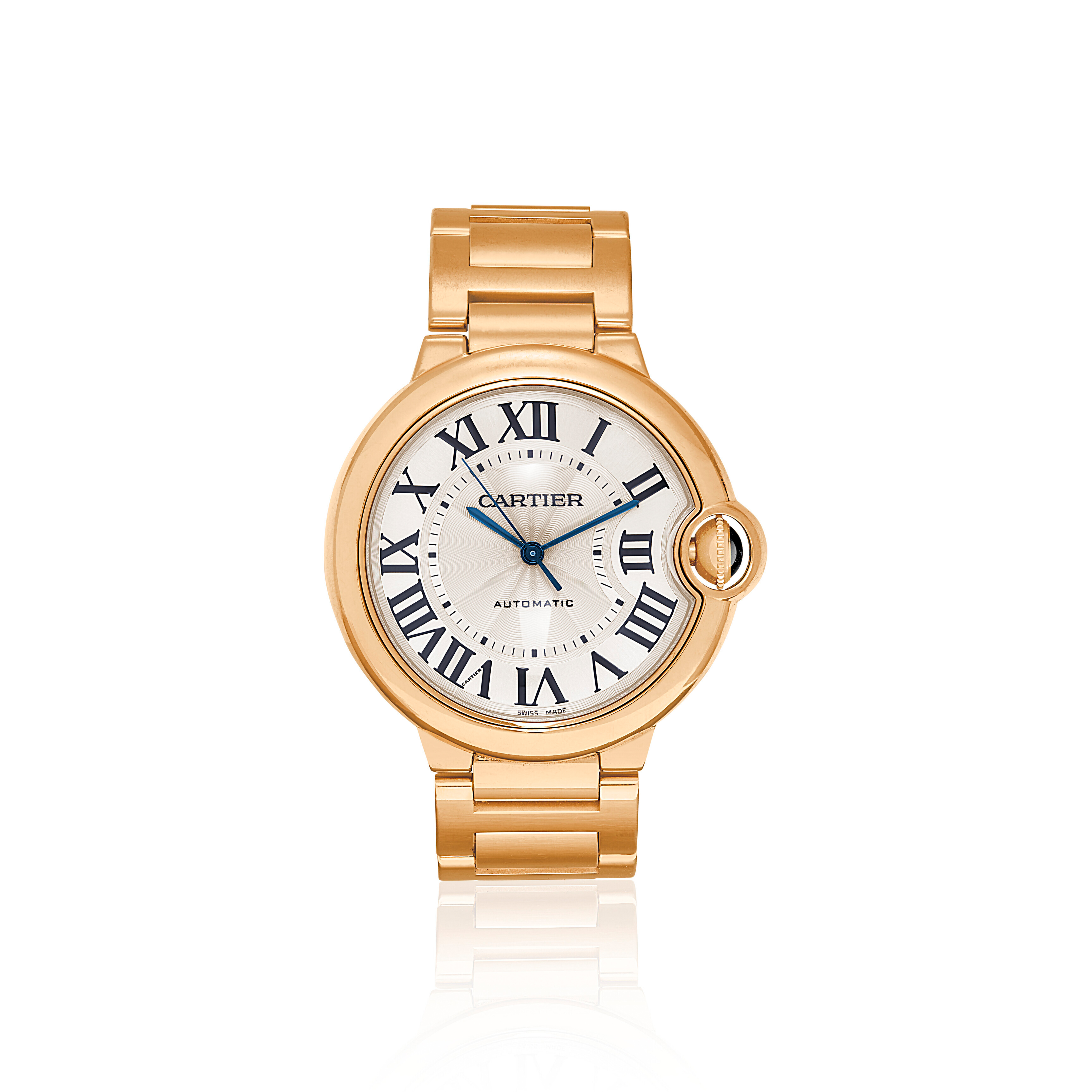NO RESERVE CARTIER ROSE GOLD BALLON BLEU WRISTWATCH Christie s