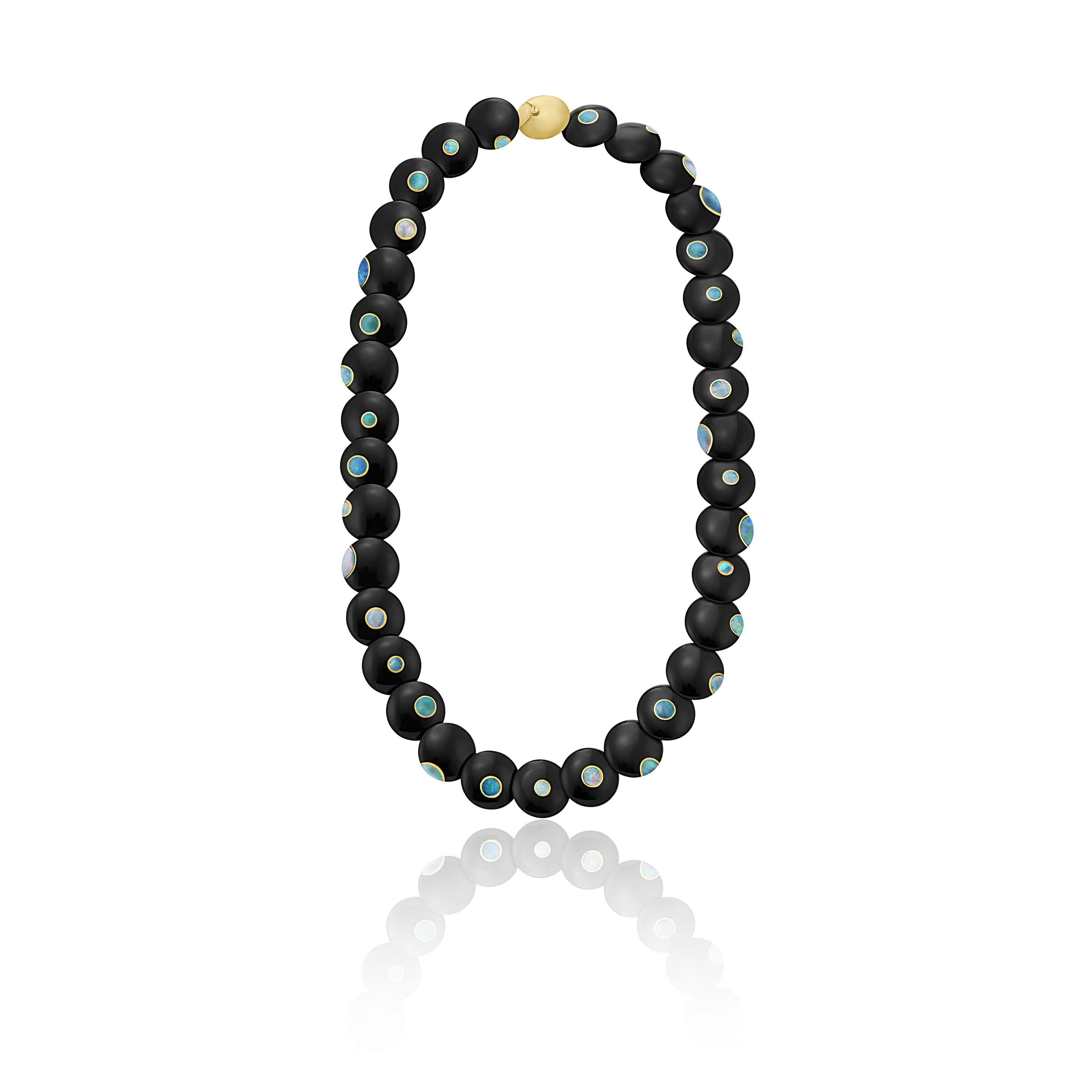 ティファニー Tiffany & Co. ネックレス オープン ハート ブラックジェイド 60020751 SV925 黒 【中古】