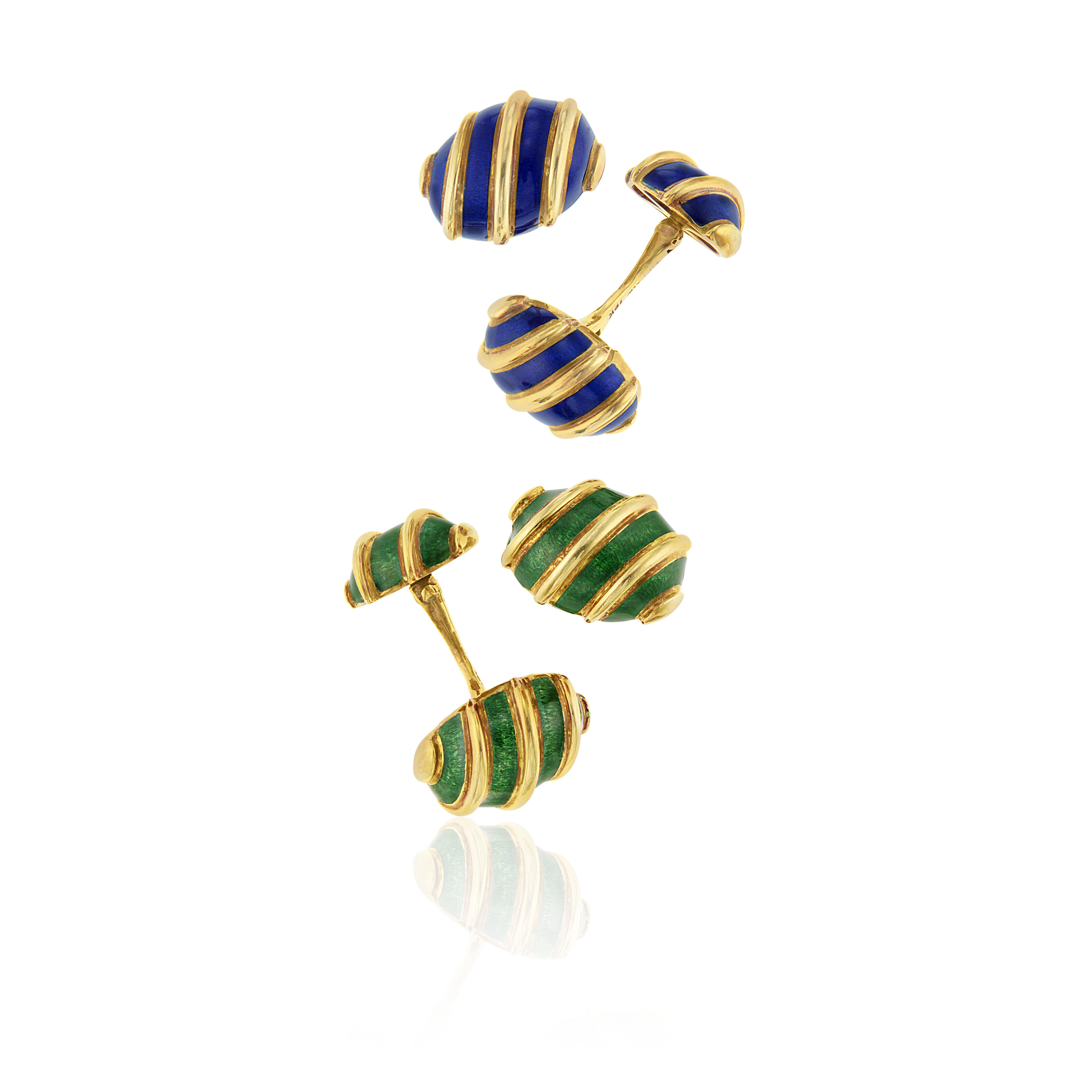 NO RESERVE | TIFFANY & CO., JEAN SCHLUMBERGER TWO PAIRS OF ENAMEL