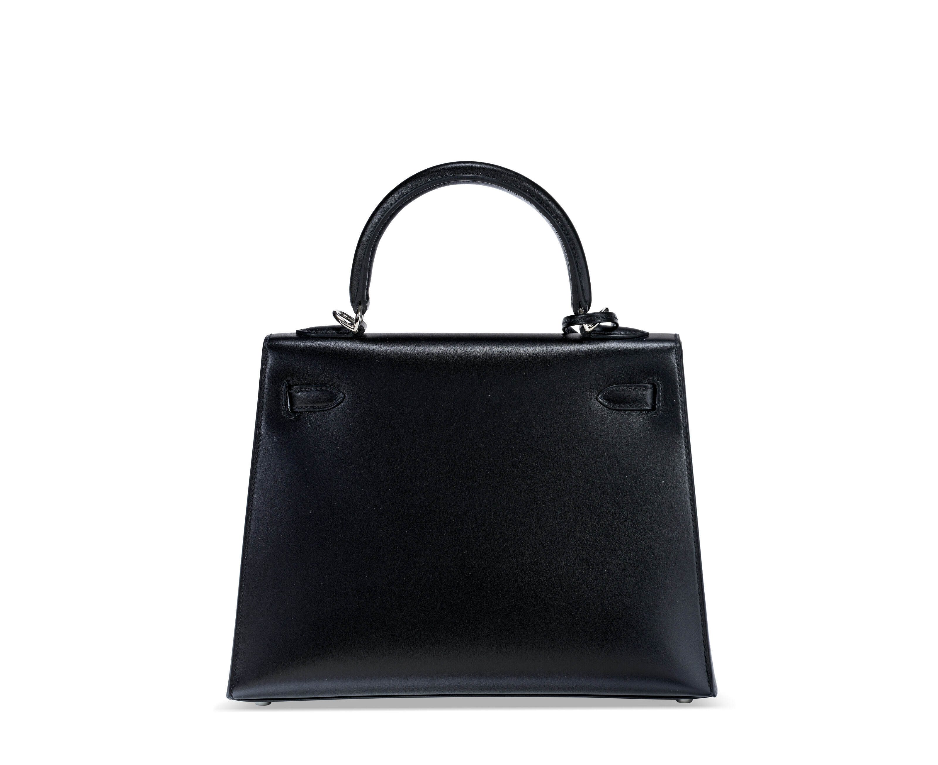 A BLACK TADELAKT LEATHER SELLIER KELLY 25 WITH PALLADIUM HARDWARE HERMES 2023 Christie s