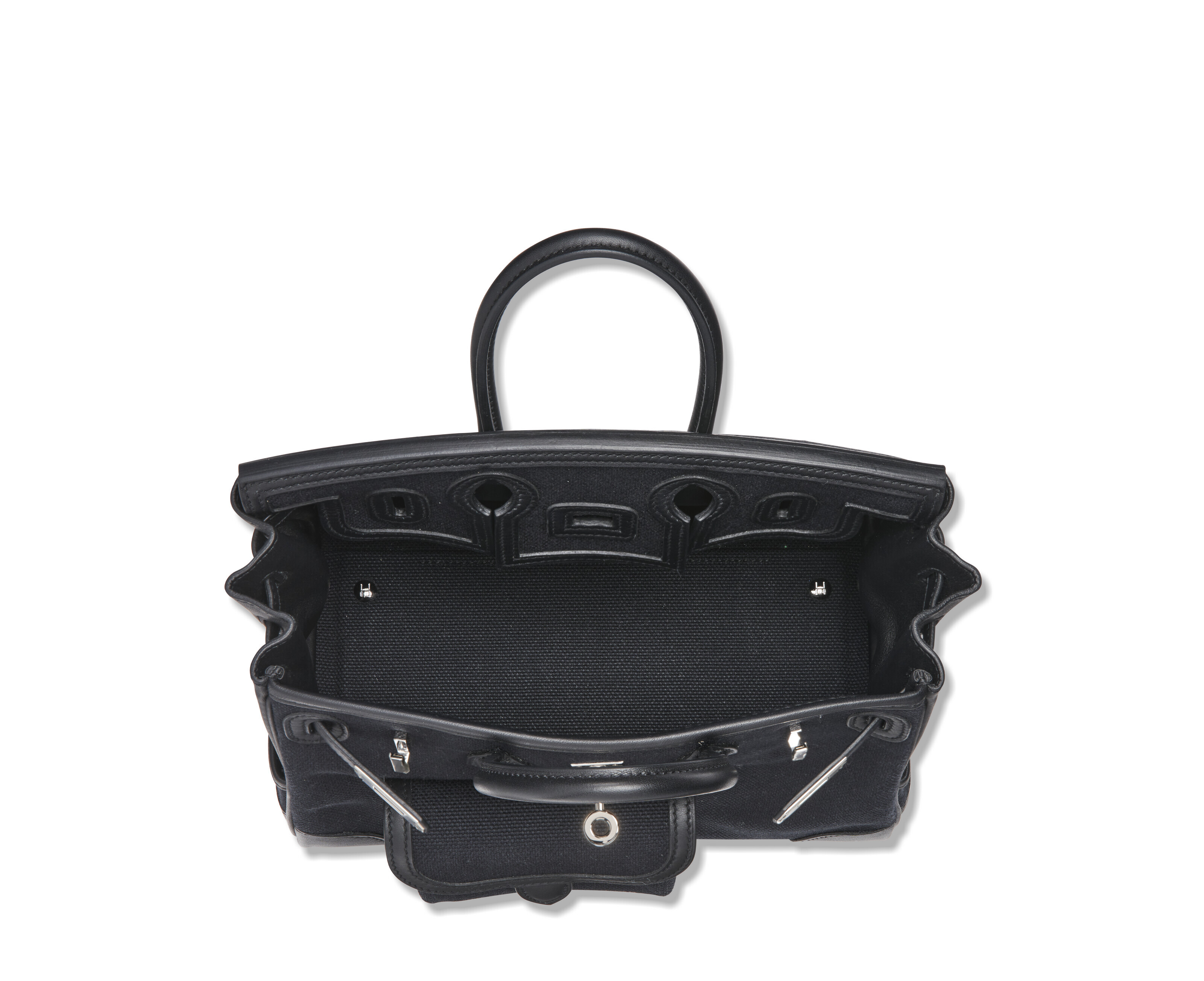 A LIMITED EDITION BLACK TOILE GOELAND & SWIFT LEATHER CARGO