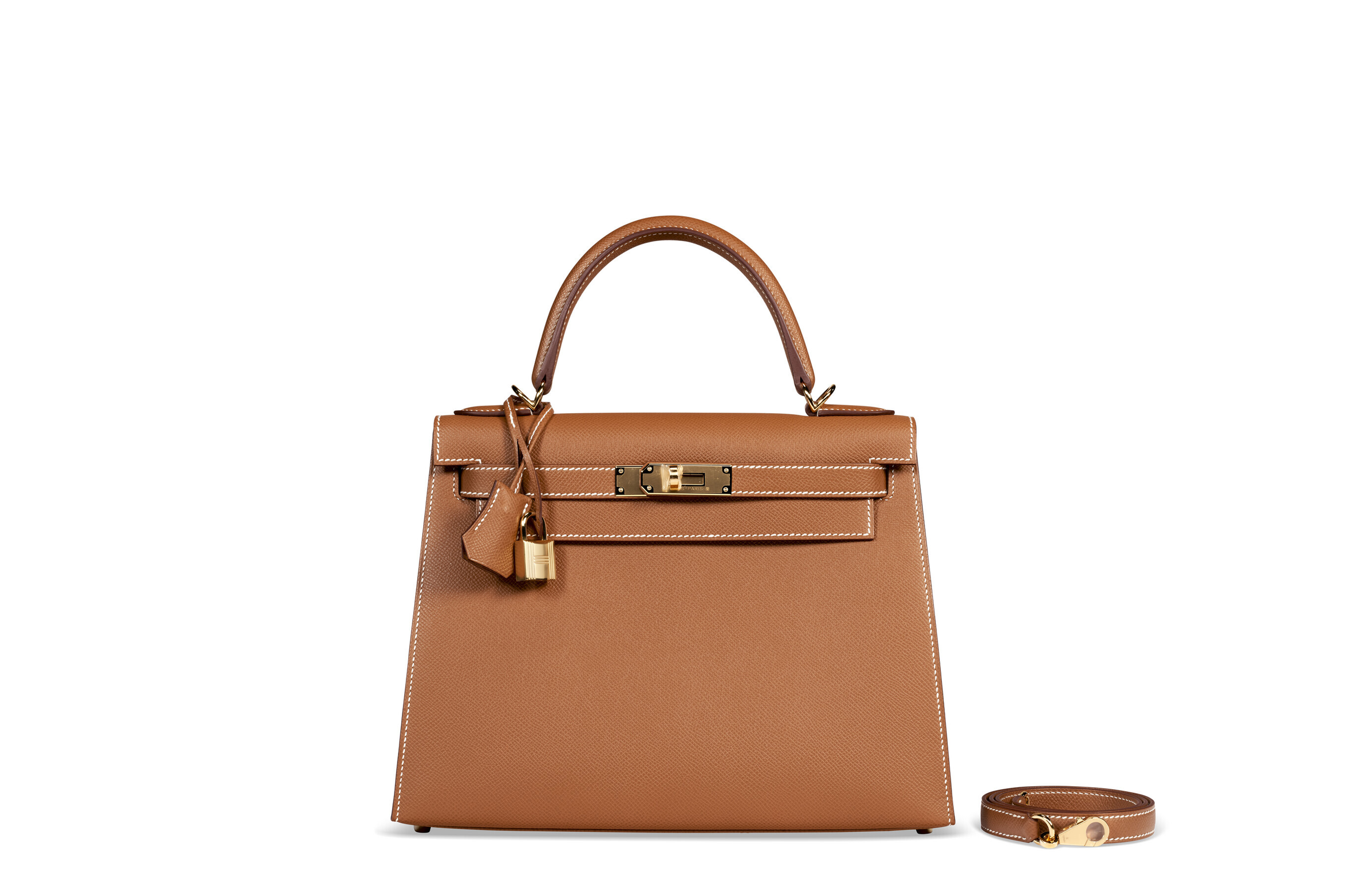 A GOLD EPSOM LEATHER SELLIER KELLY 28 WITH GOLD HARDWARE HERMES 2022 Christie s
