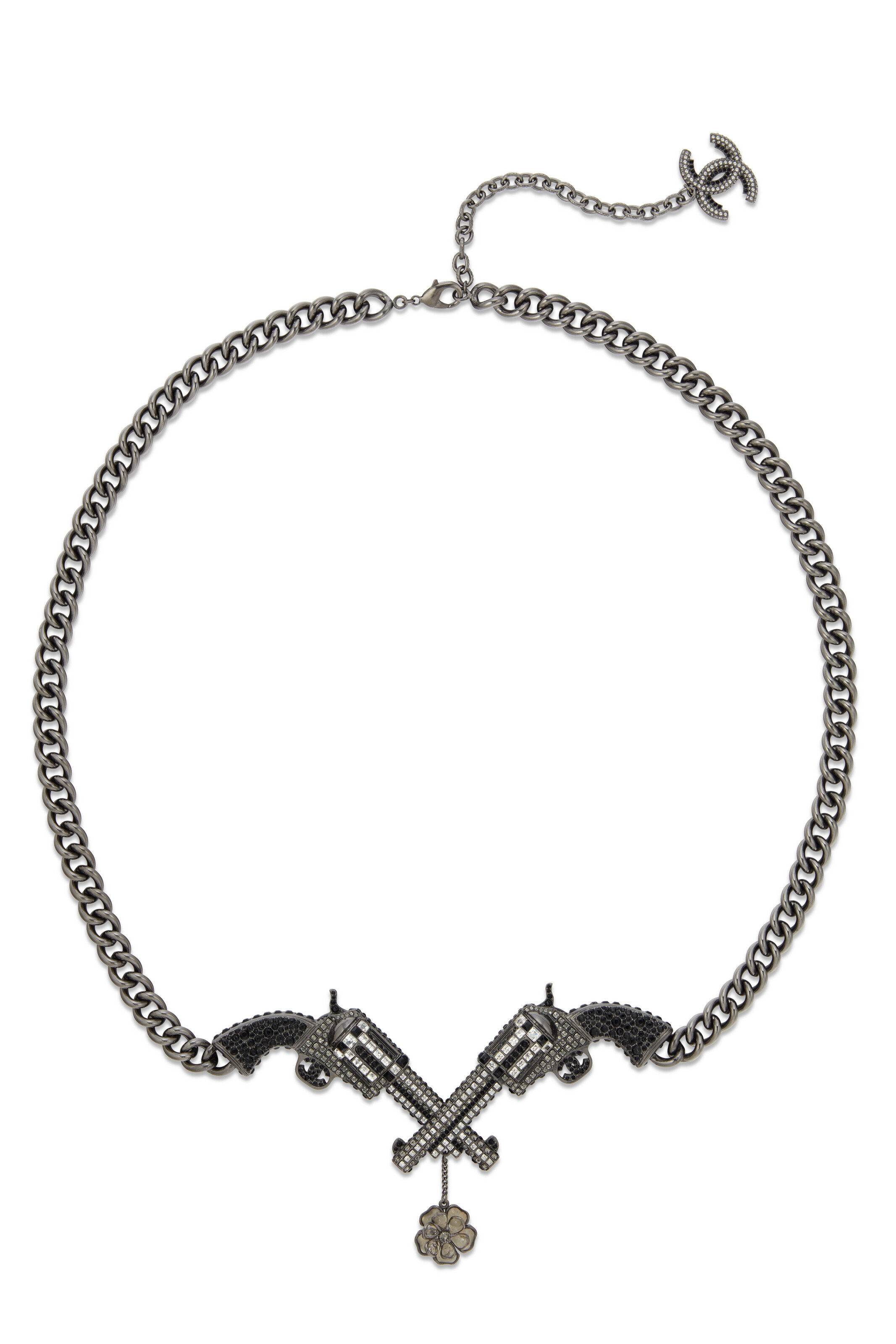 A RUNWAY MÉTIERS D'ART PARIS-DALLAS DARK GREY STRASS & RUTHENIUM DOUBLE ...