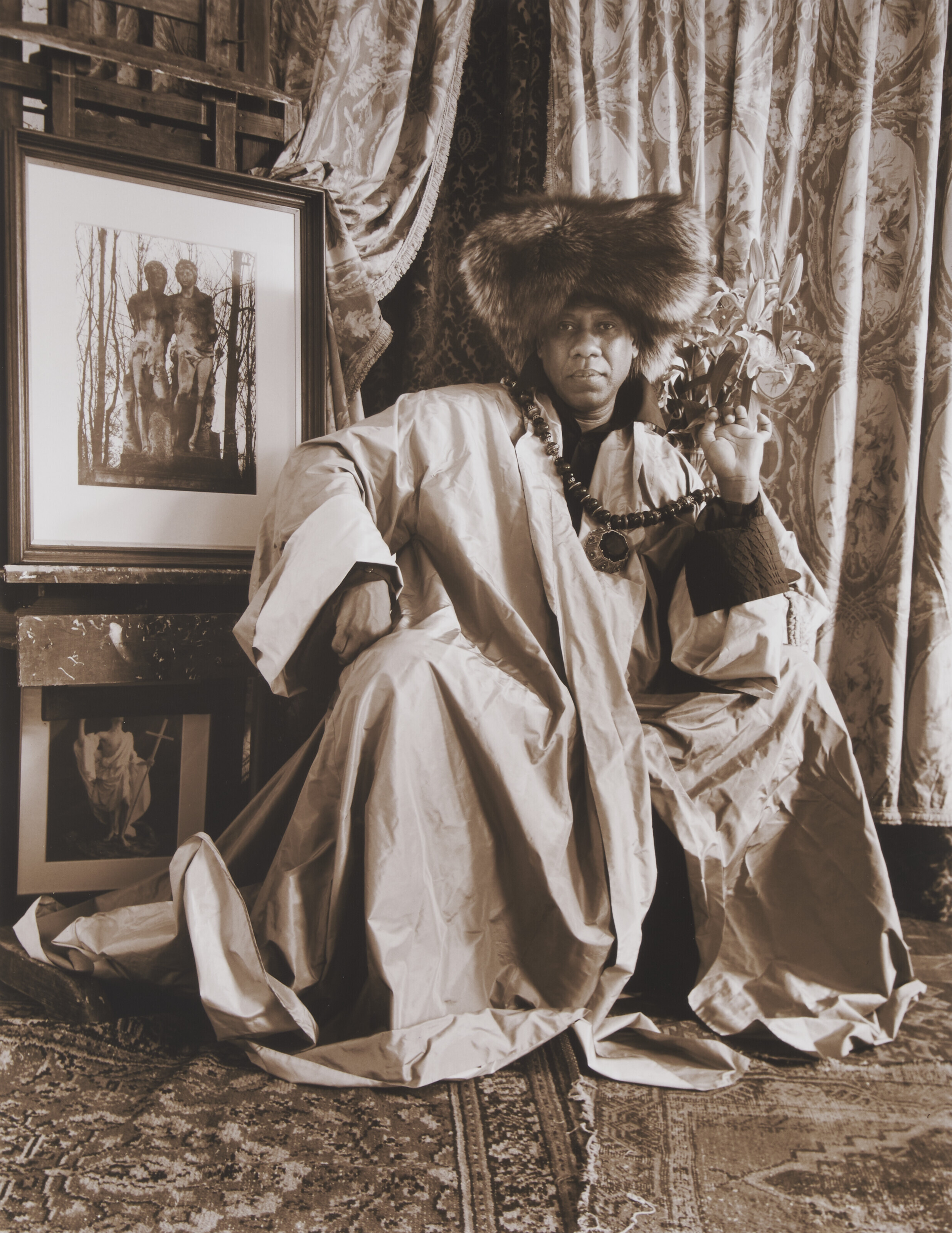 PETER MCGOUGH (B. 1958), André Leon Talley wearing a fur hat, 2004