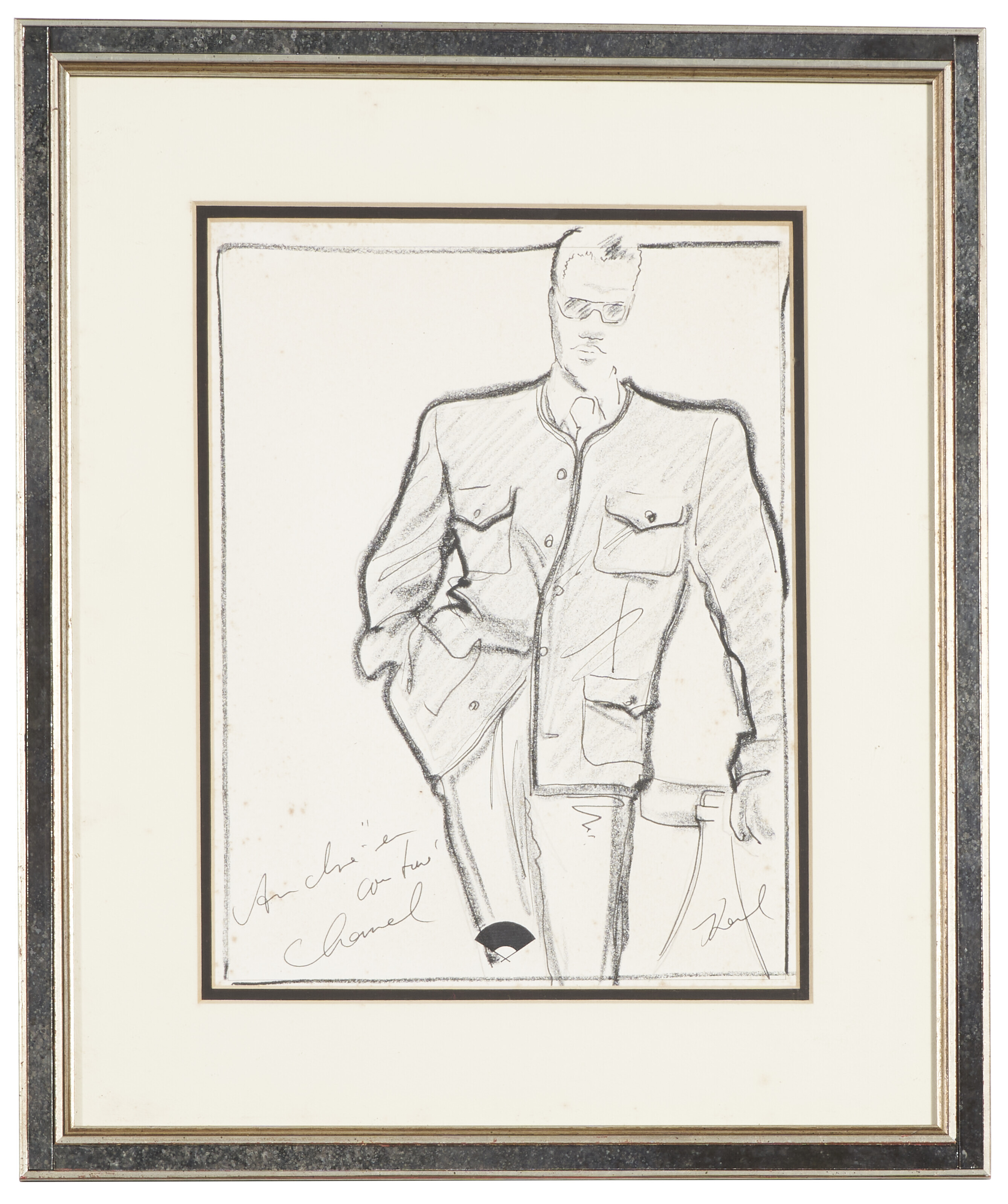 KARL LAGERFELD (1933-2019), Portrait of André in Chanel couture ...
