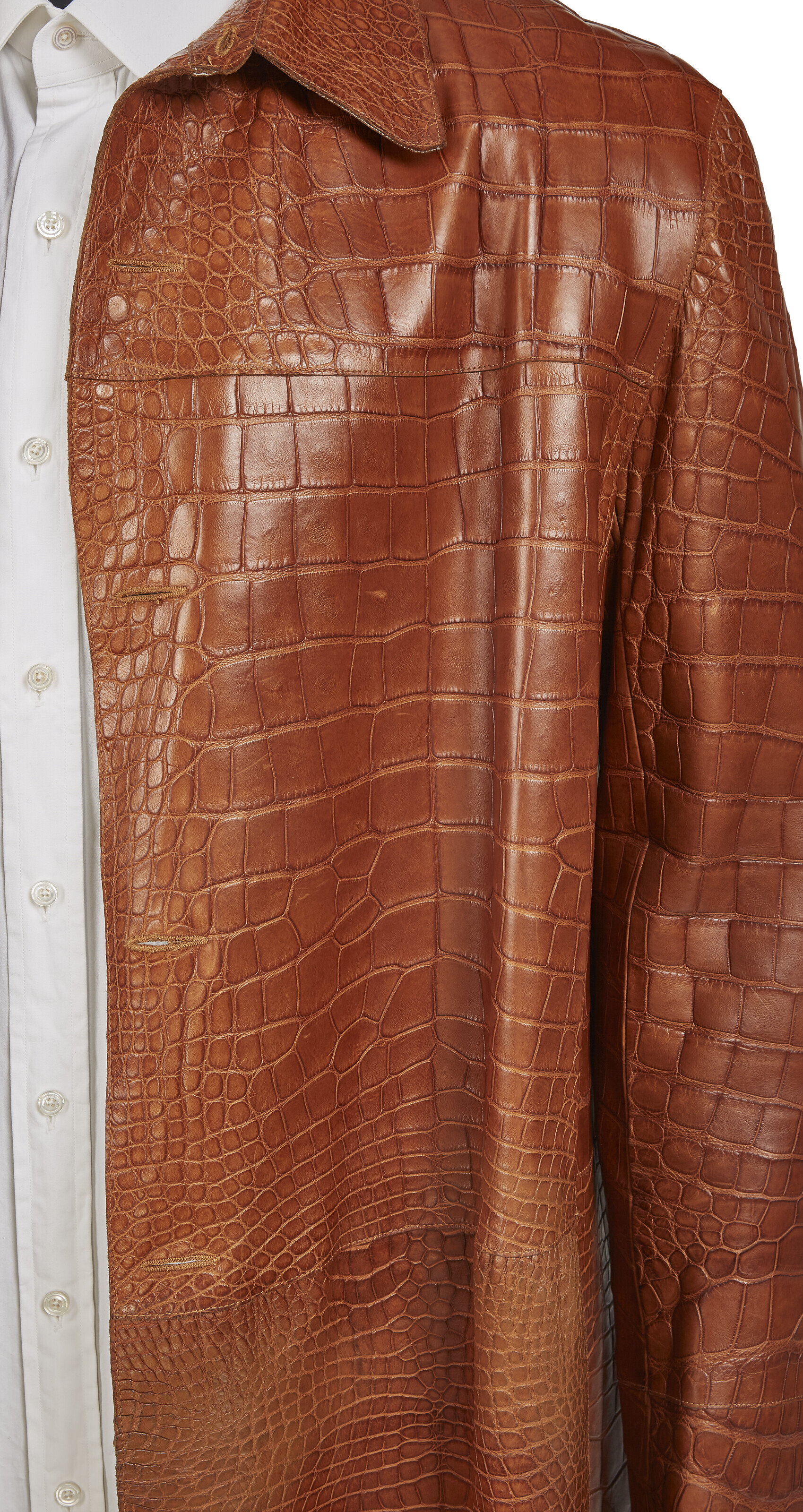 AN UMBER ALLIGATOR COAT, PRADA | Christie's
