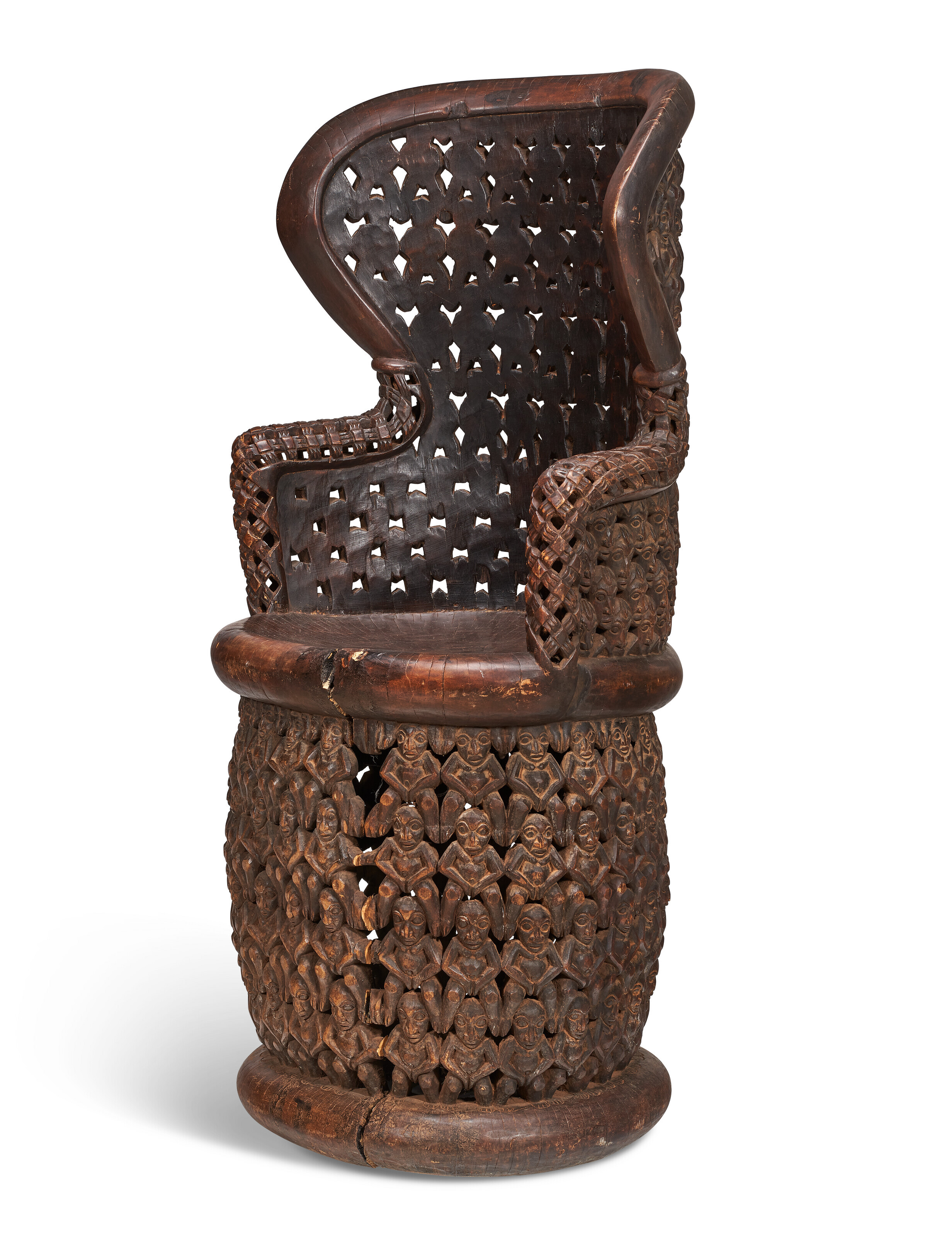 A CARVED WOOD THRONE CHAIR, POSSIBLY CAMEROON, 20TH CENTURY Christie’s