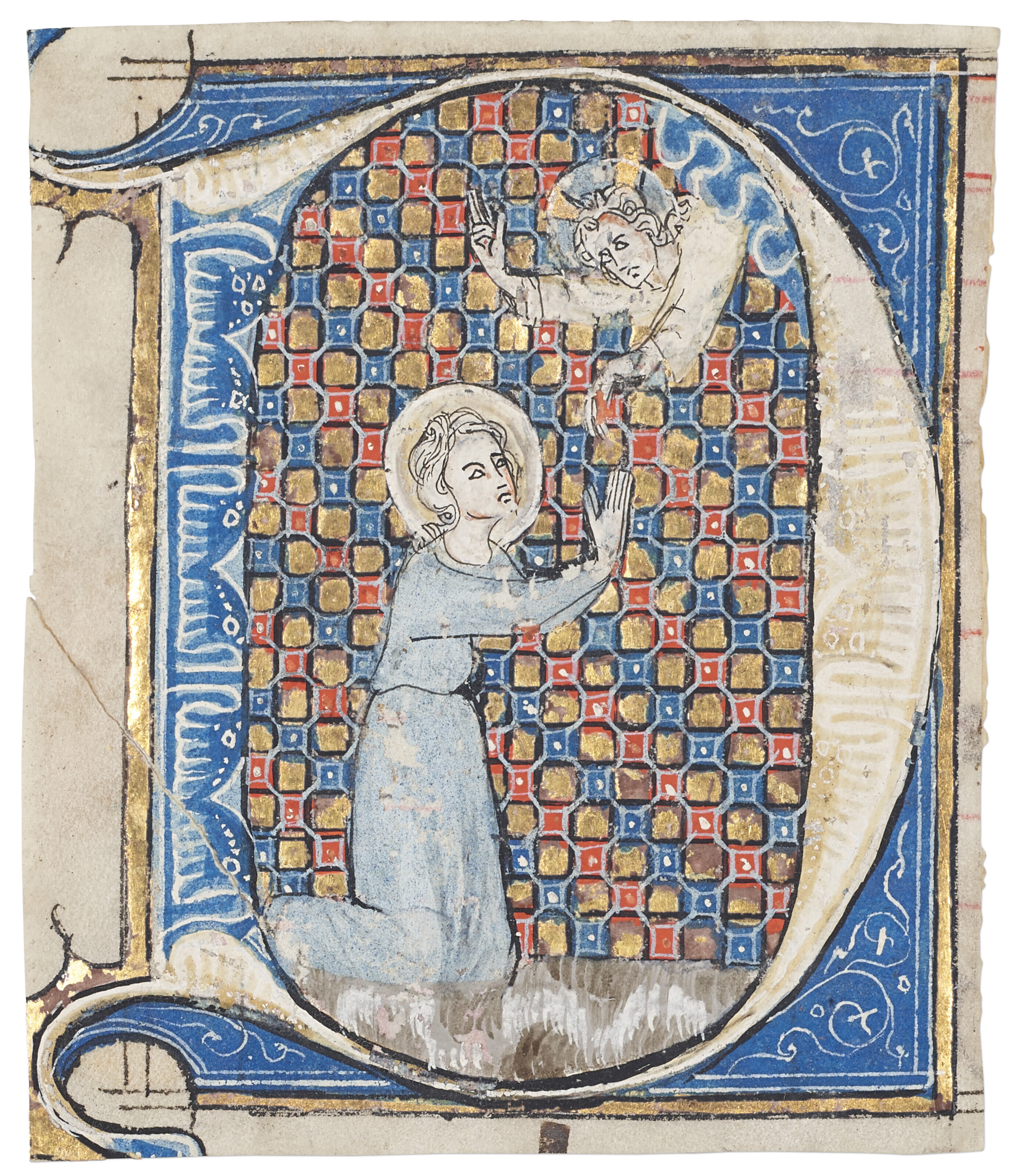 A Young Saint in Prayer, from an illuminated Gradual or Missal
