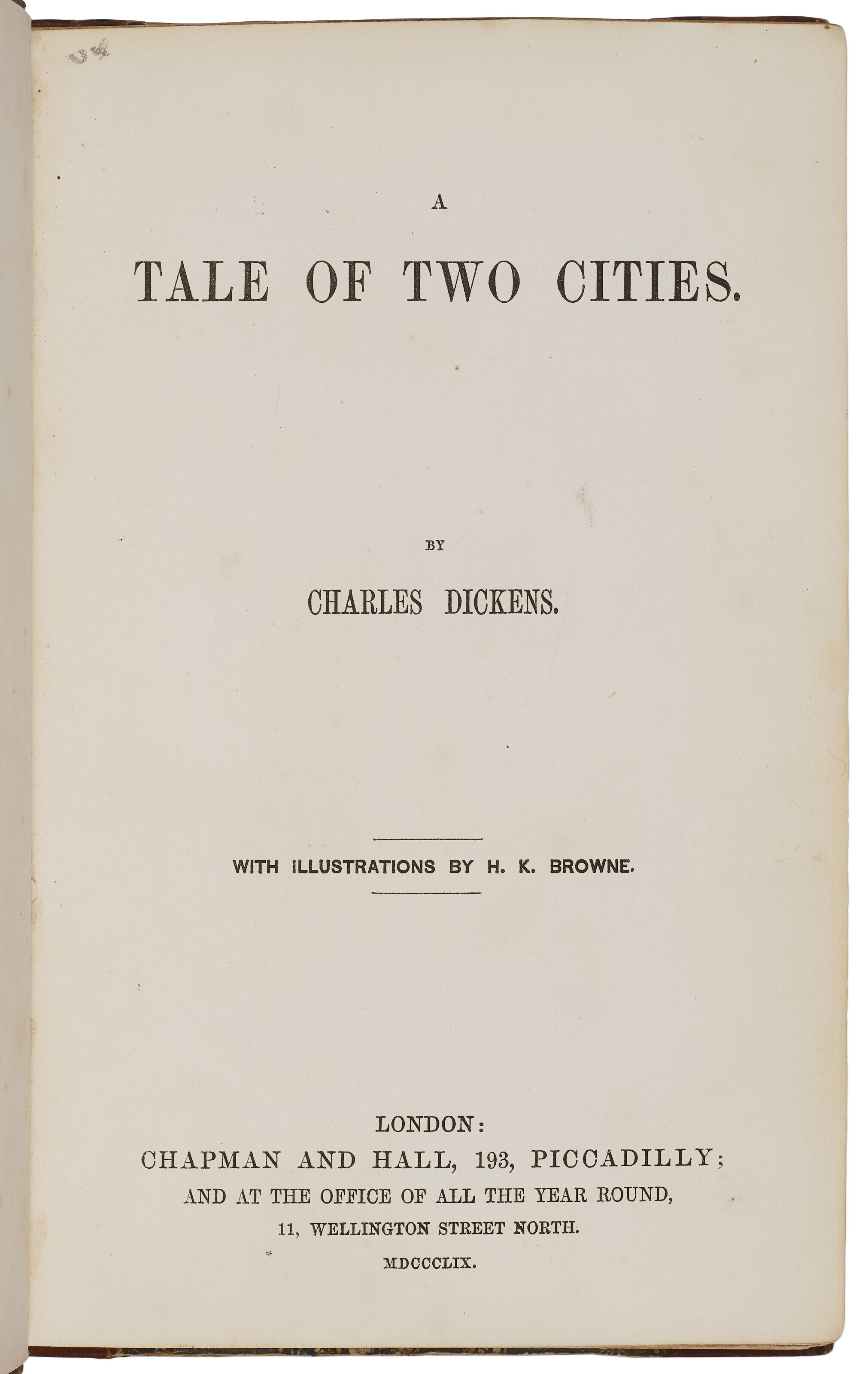 A Tale of Two Cities, Charles Dickens, 1859 Christie’s