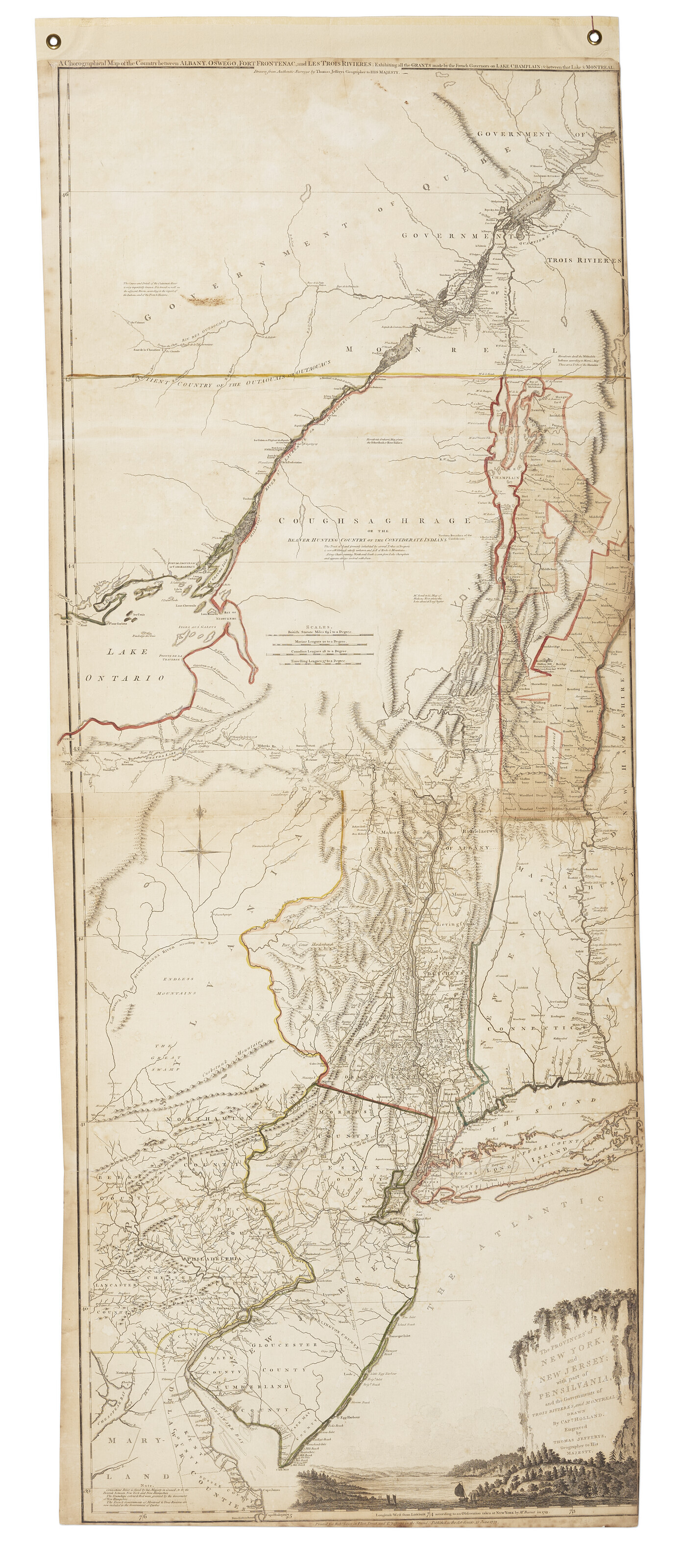 The Provinces of New York and New Jersey, Samuel Holland, 1775
