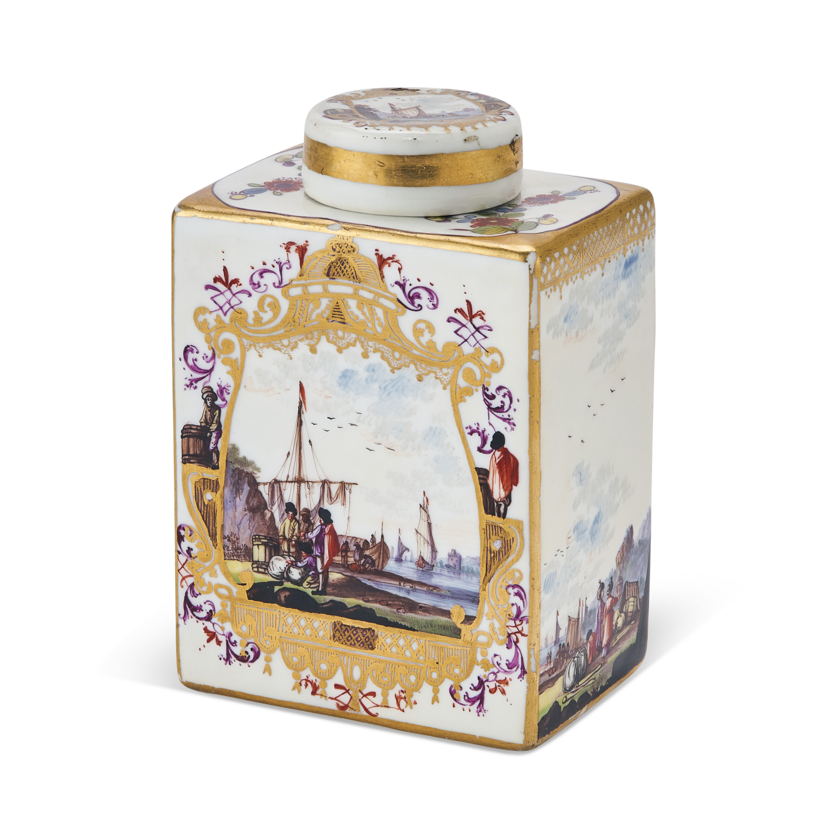 ・世界自然遺産Grand Canyon・額装４６cm・皿２７cm・Meissen A MEISSEN PORCELAIN CHINOISERIE COFFEE-POT, A COVER AND A TEABOWL
