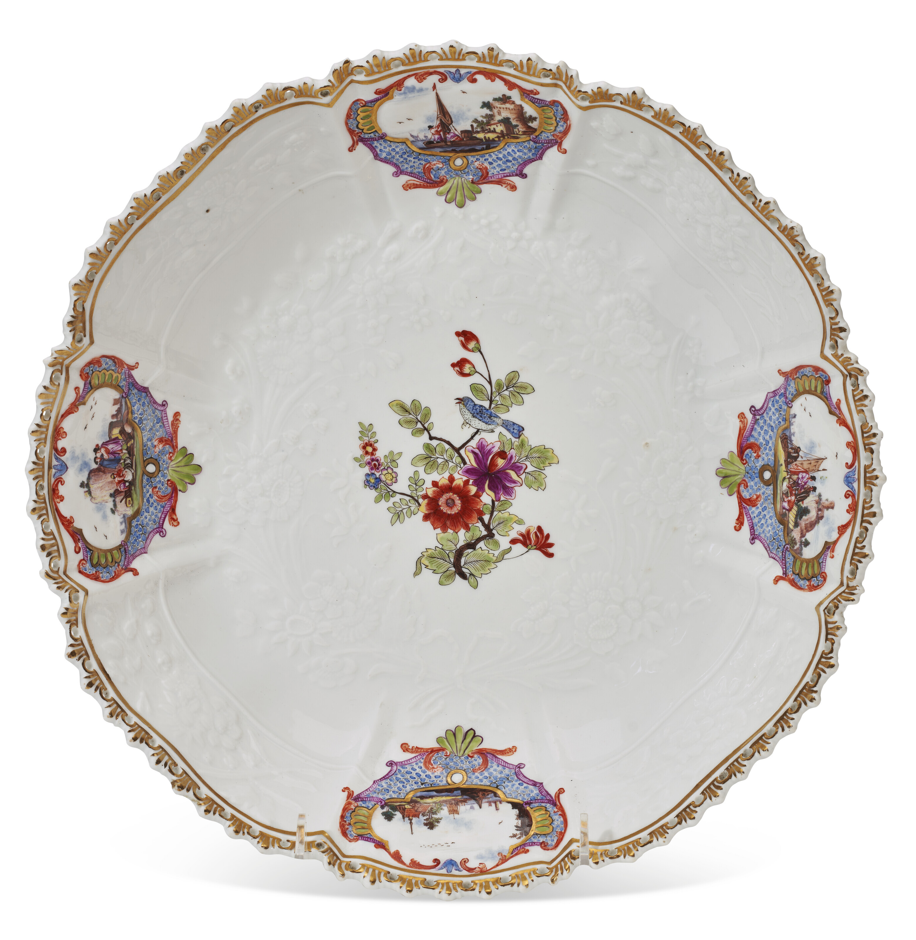 A PAIR OF MEISSEN PORCELAIN SHALLOW BOWLS FROM THE TSARINA