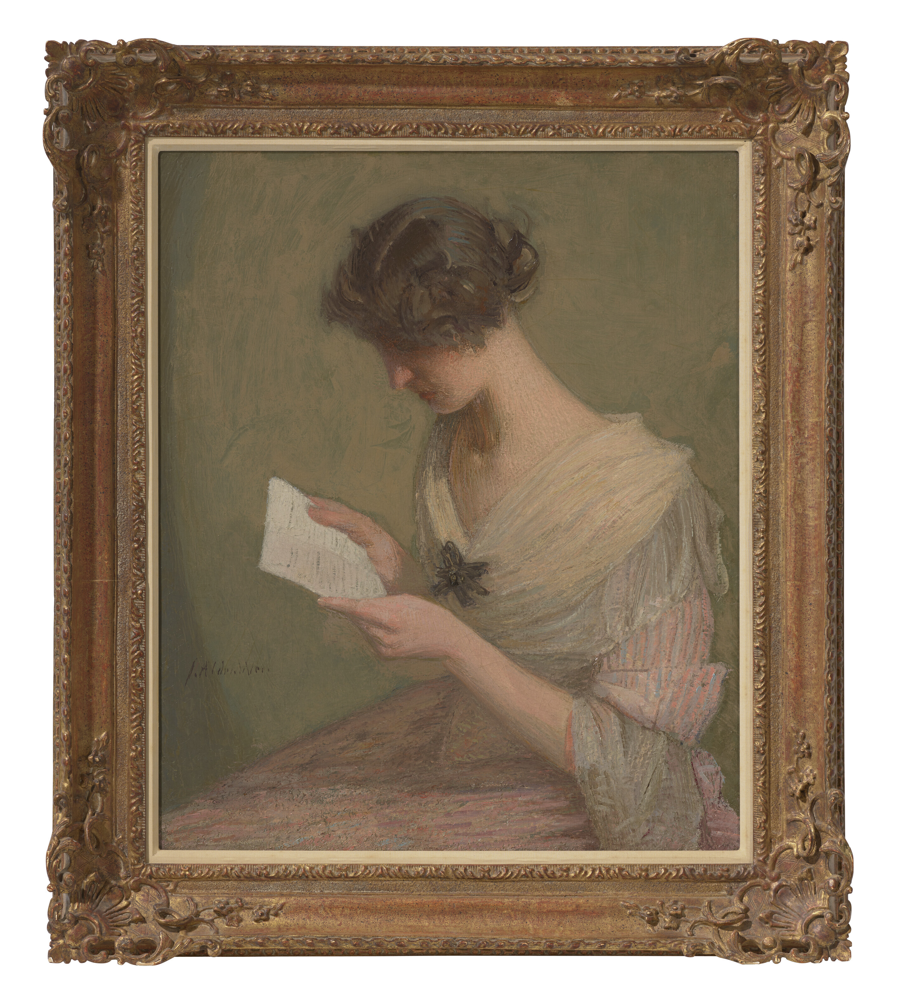 Julian Alden Weir (American, 1852-1919), The Letter | Christie's