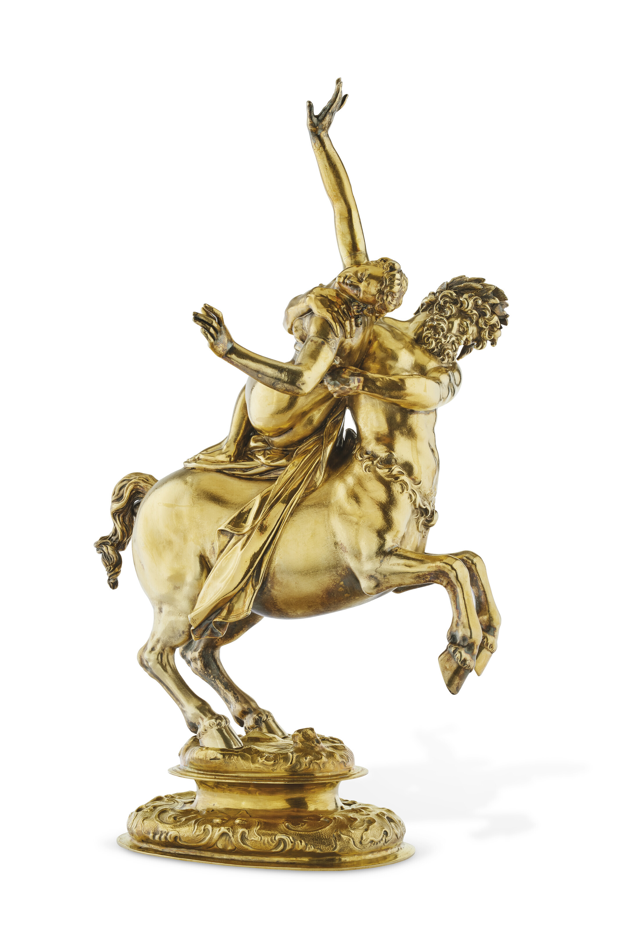 A GERMAN PARCEL-GILT SILVER TANKARD, MARK OF PAUL SOLANIER
