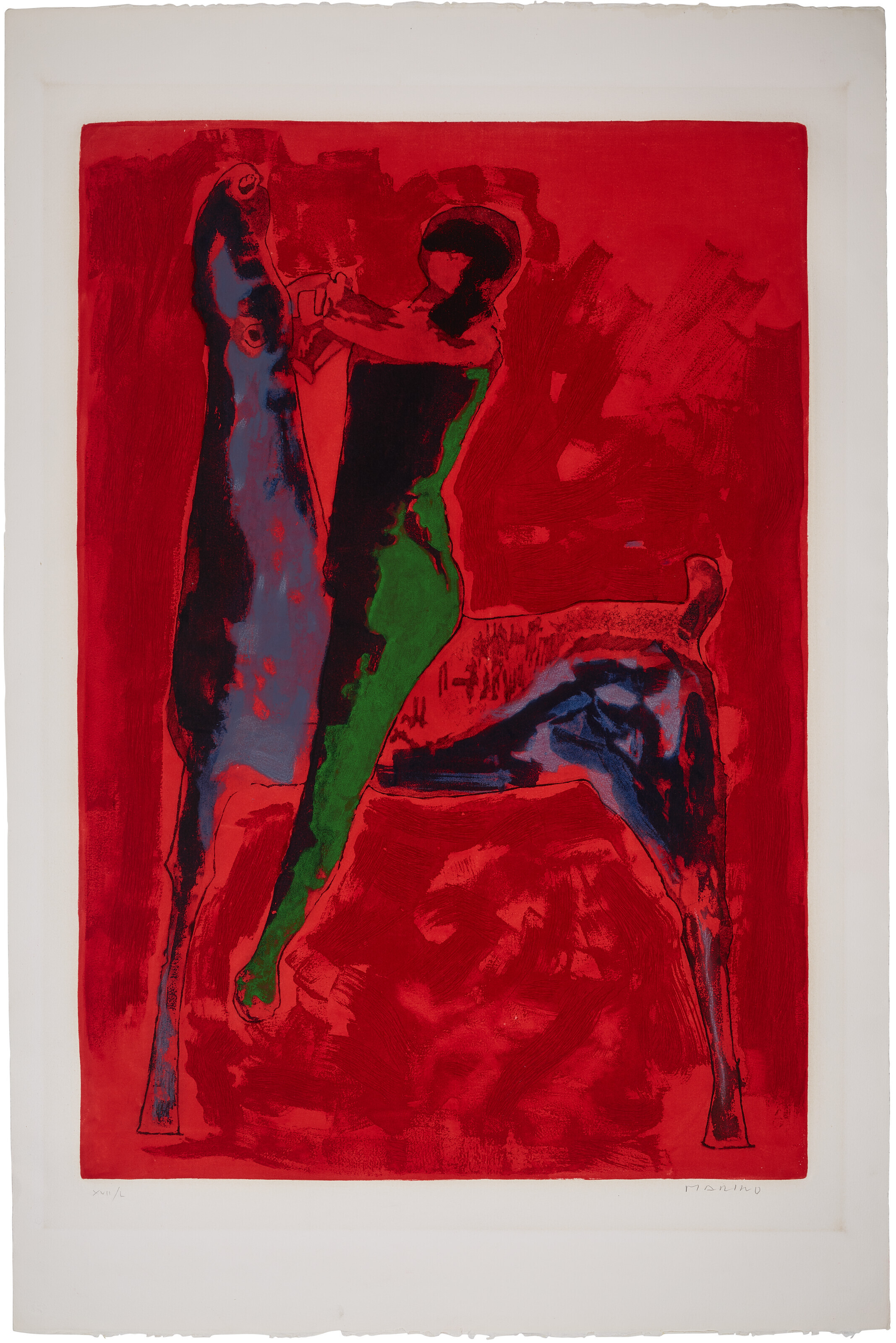 Marino Marini、le~noir(l'impazzata)、希少画集画 Marino Marini、le~noir(l'impazzata)、希少画集画 - メルカリ
