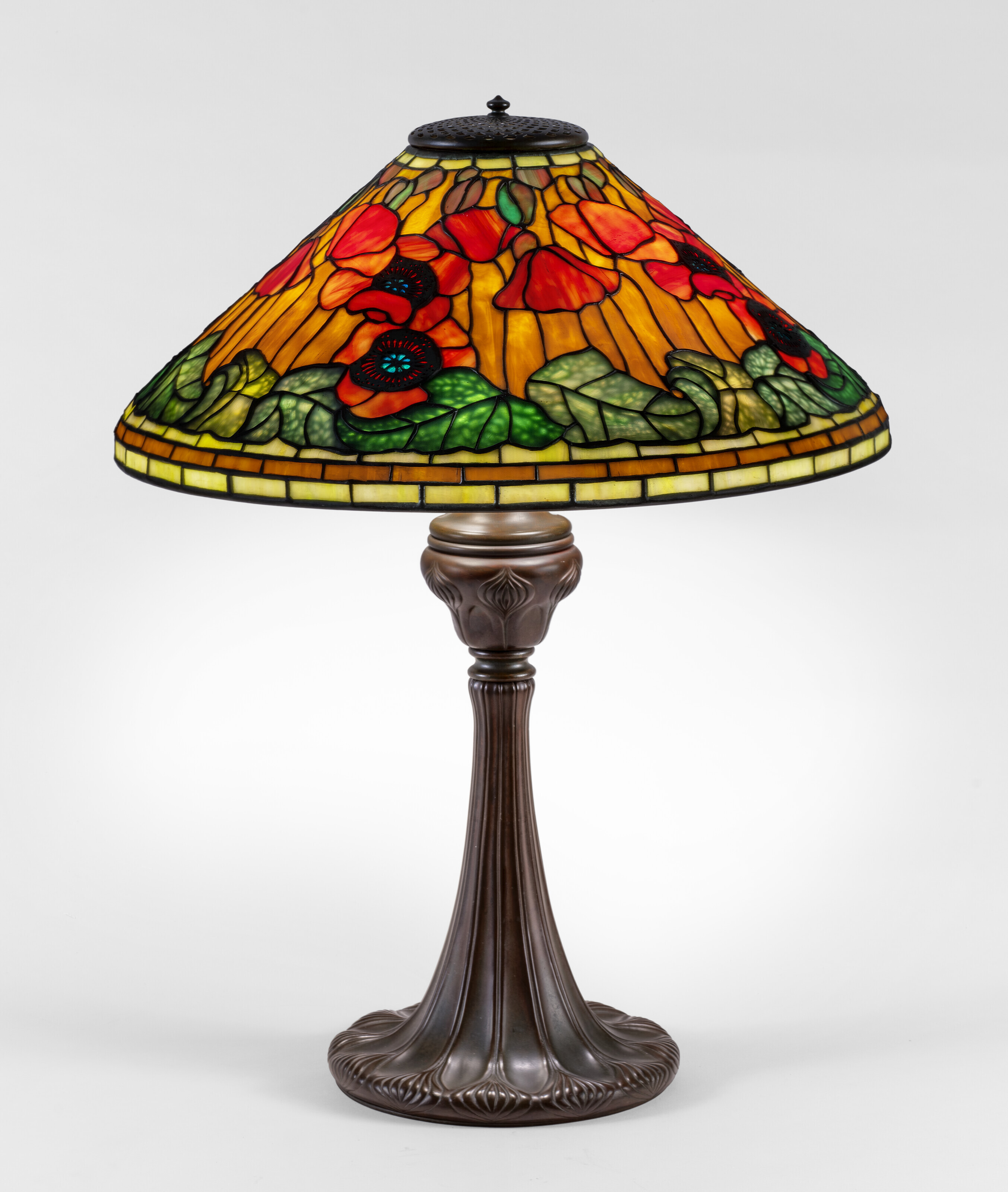 Antique leaded glass lamps hot sale for sale
