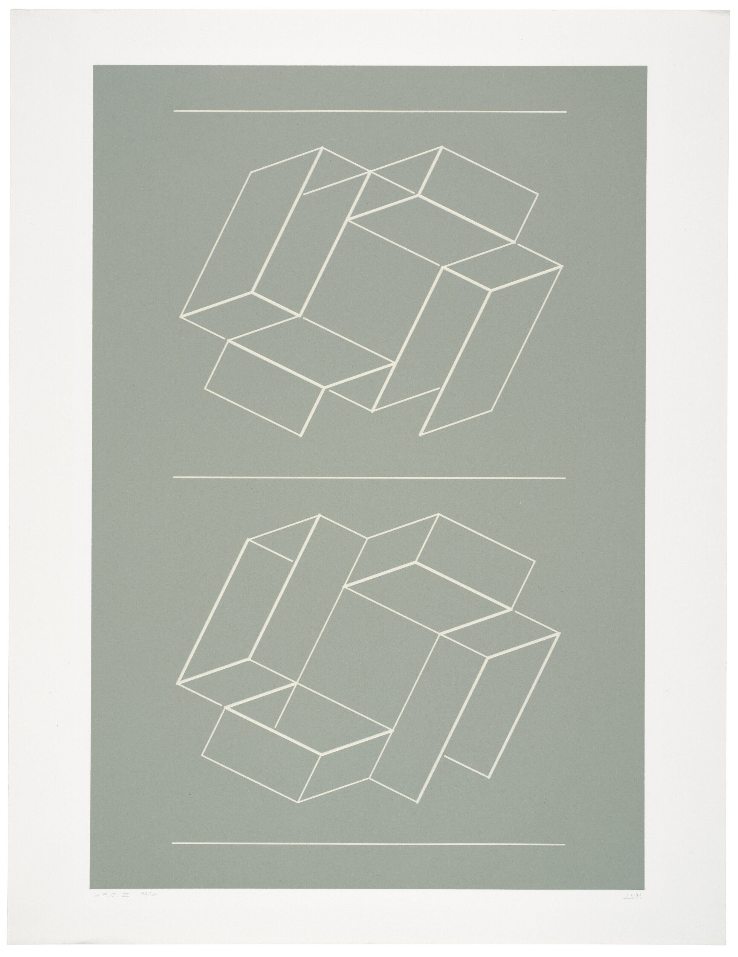 JOSEF ALBERS (1888-1976), White Embossing on Gray (WEG