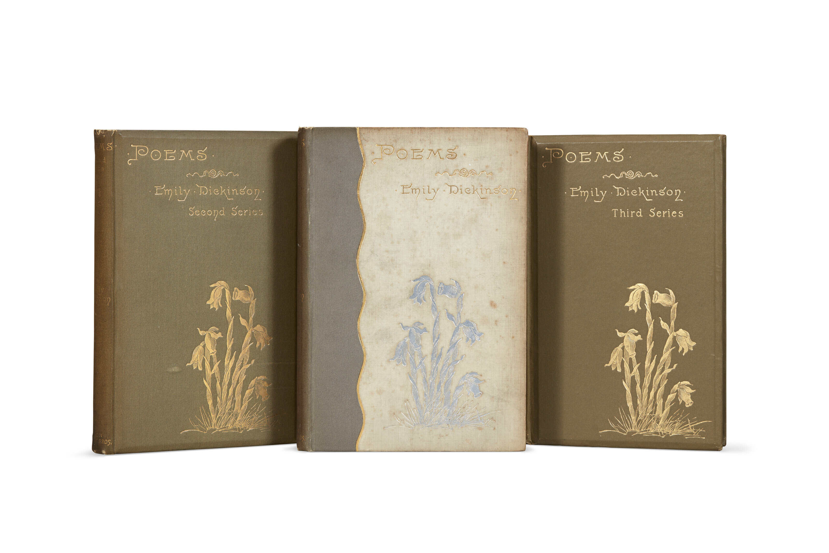Emily Dickinson (1830-1886), Poems, 1890, 1891, 1896. Three volumes, octavo. Boston, Roberts Brothers, 1890, 1891, 1896. Estimate: $15,000-25,000. Offered in The Bruce M. Lisman Collection of Important American Literature: Part Two&nbsp;from 2-16 June 2023 at Christie&rsquo;s online