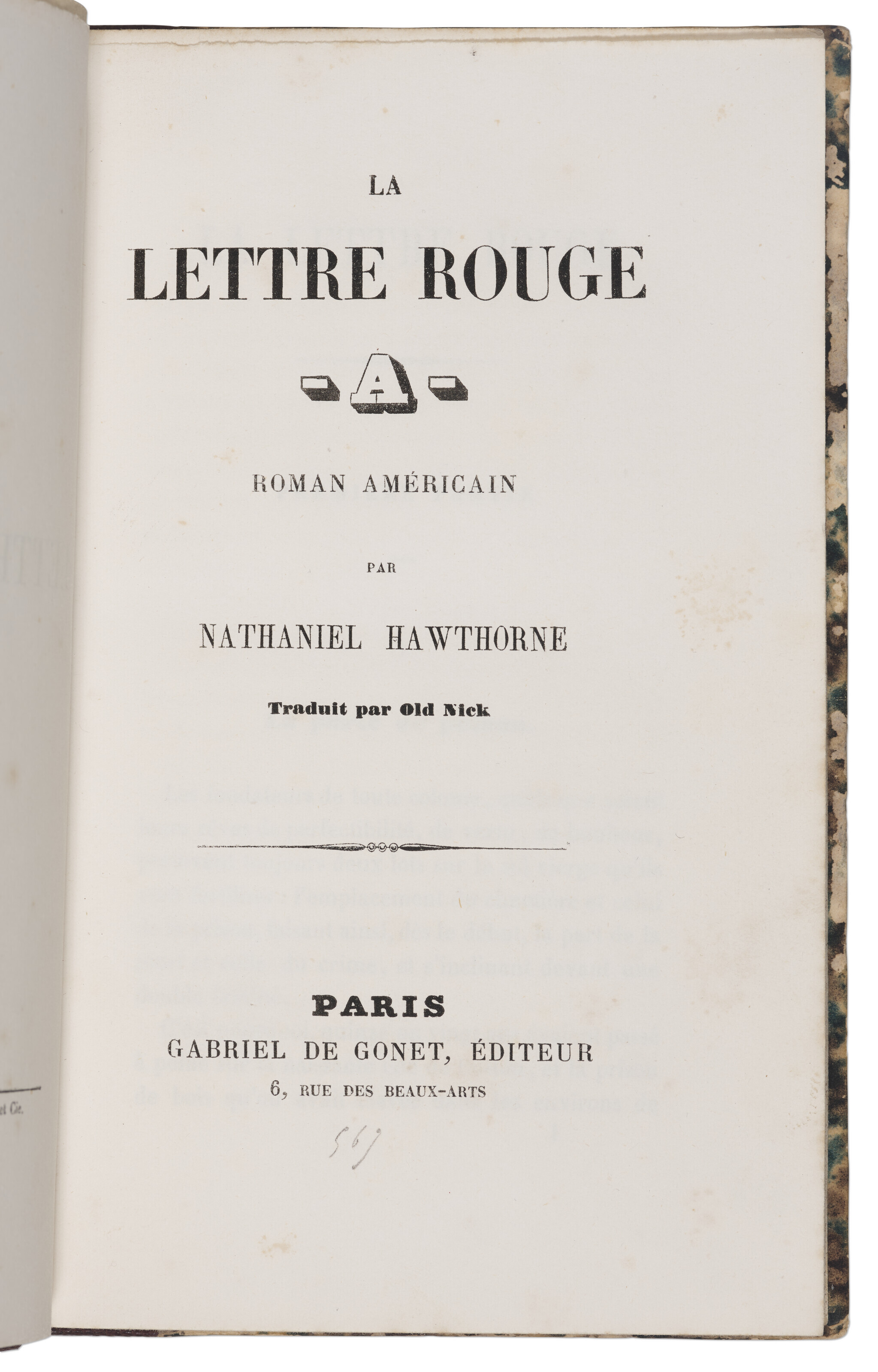 LETTRE ROUGES LETTRES NOIRES フランス語版 La Lettre rouge and Trois contes d'Hauthorne, Nathaniel Hawthorne
