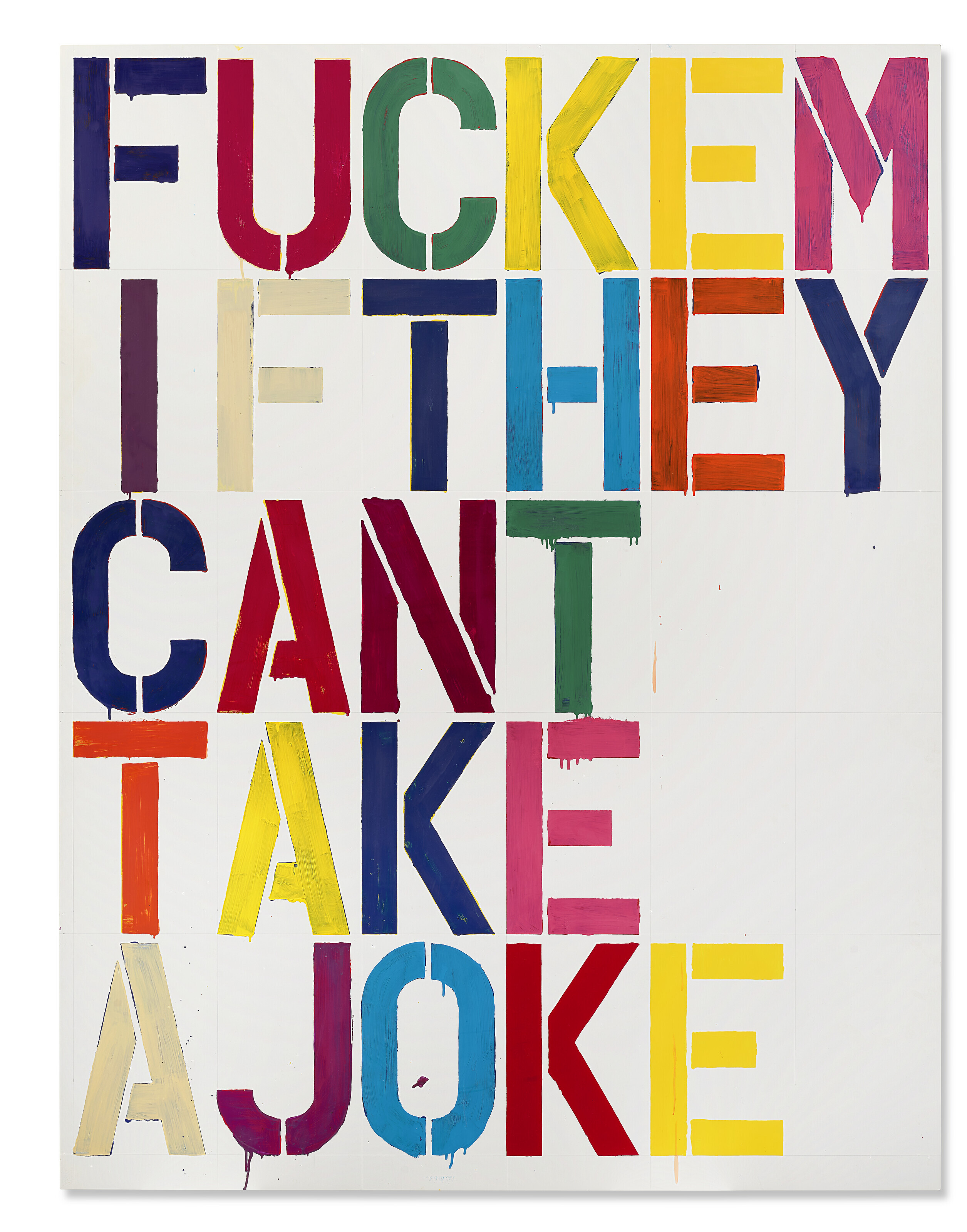 Christopher Wool (b. 1955), Untitled, 1993. Enamel and graphite on aluminum. 78 x 60 in (198 x 152.4 cm). Sold for $10,070,000 in A Century of Art: The Gerald Fineberg Collection Part I on 17 May 2023 at Christie's in New York