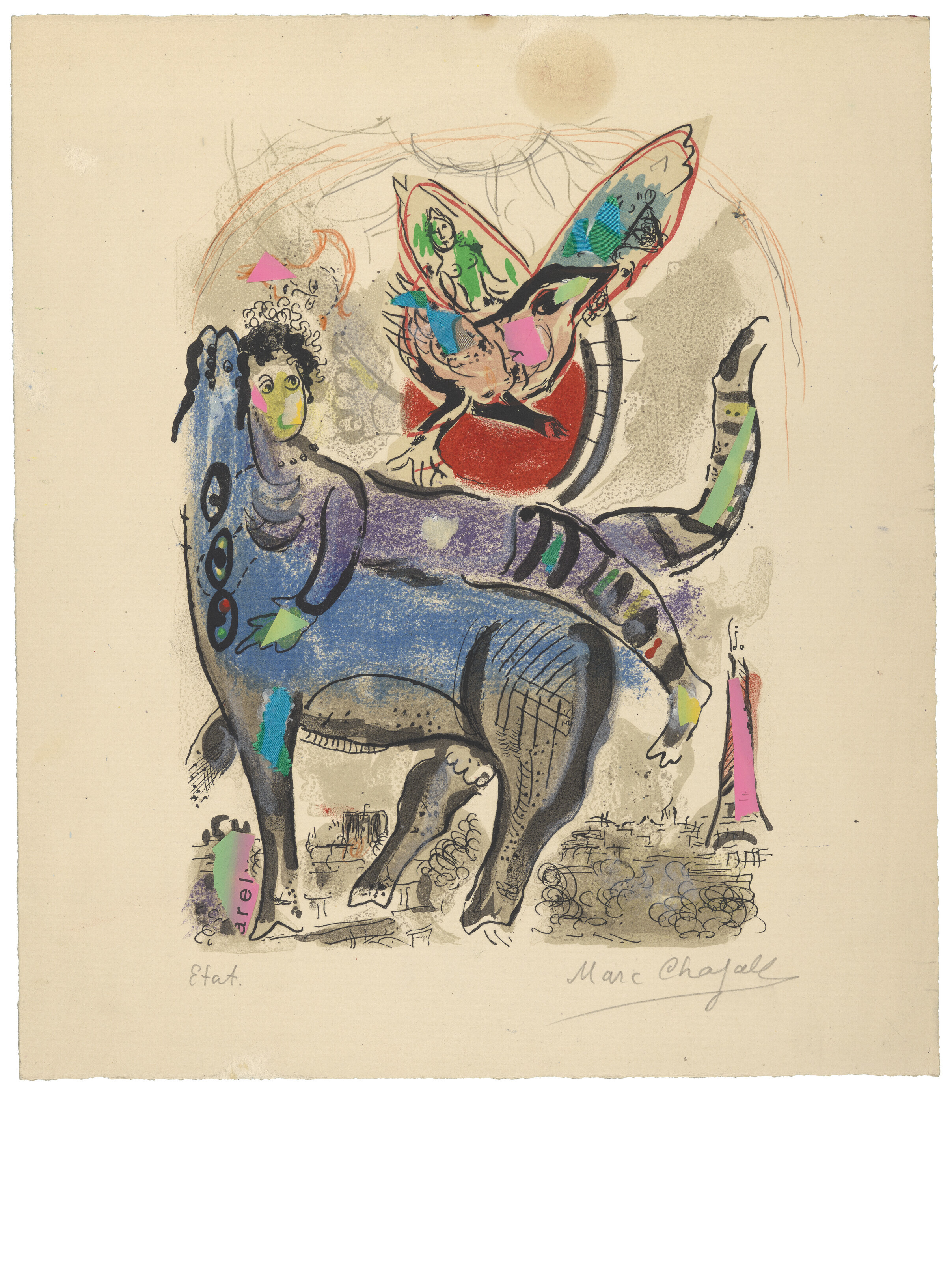 MARC CHAGALL (1887-1985), Maquette pour La vache bleue | Christie's