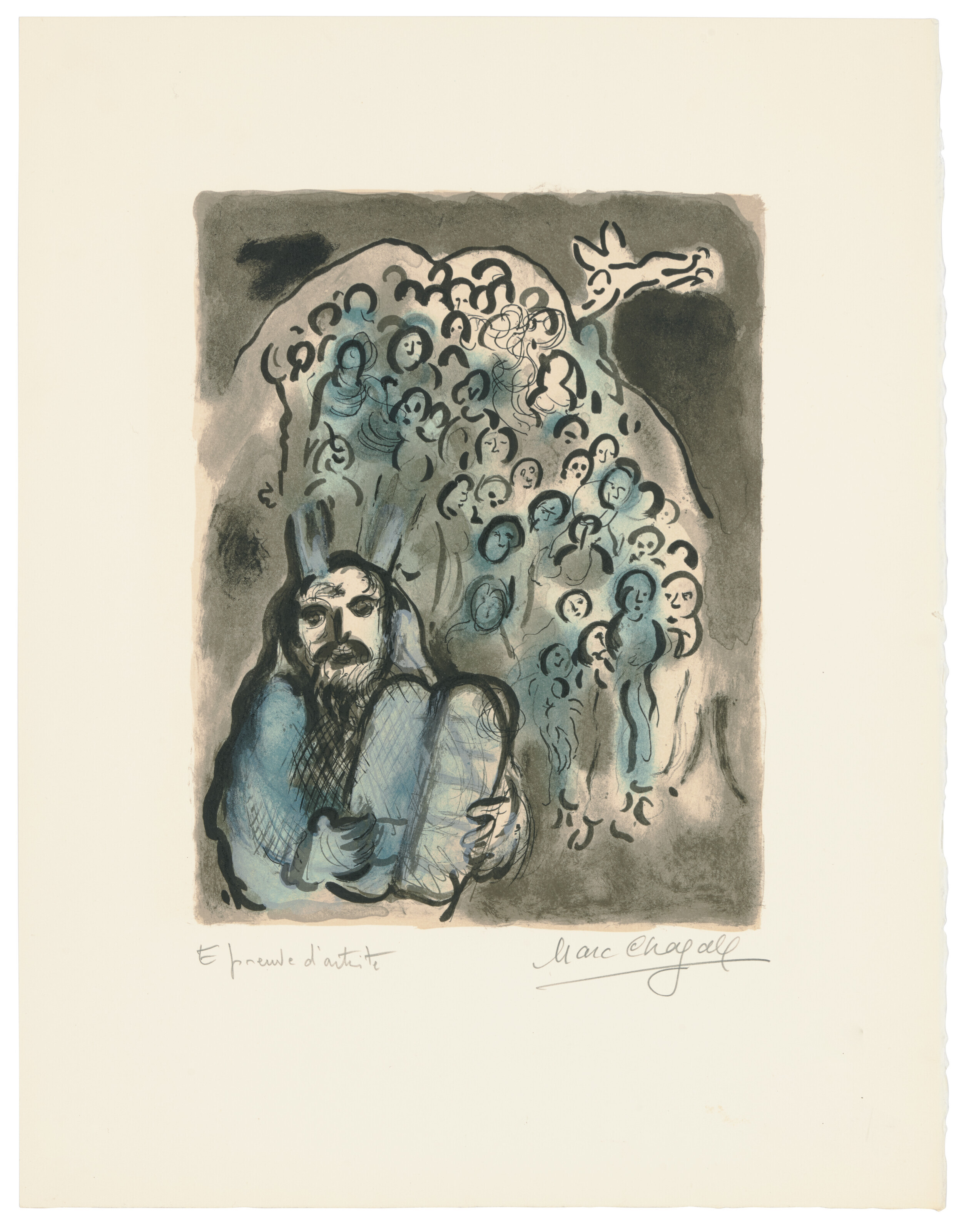 Marc Chagall、La Barque、海外版超希少レゾネ、新品額装付 MARC CHAGALL (1887-1985), La barque de Jonas | Christie's