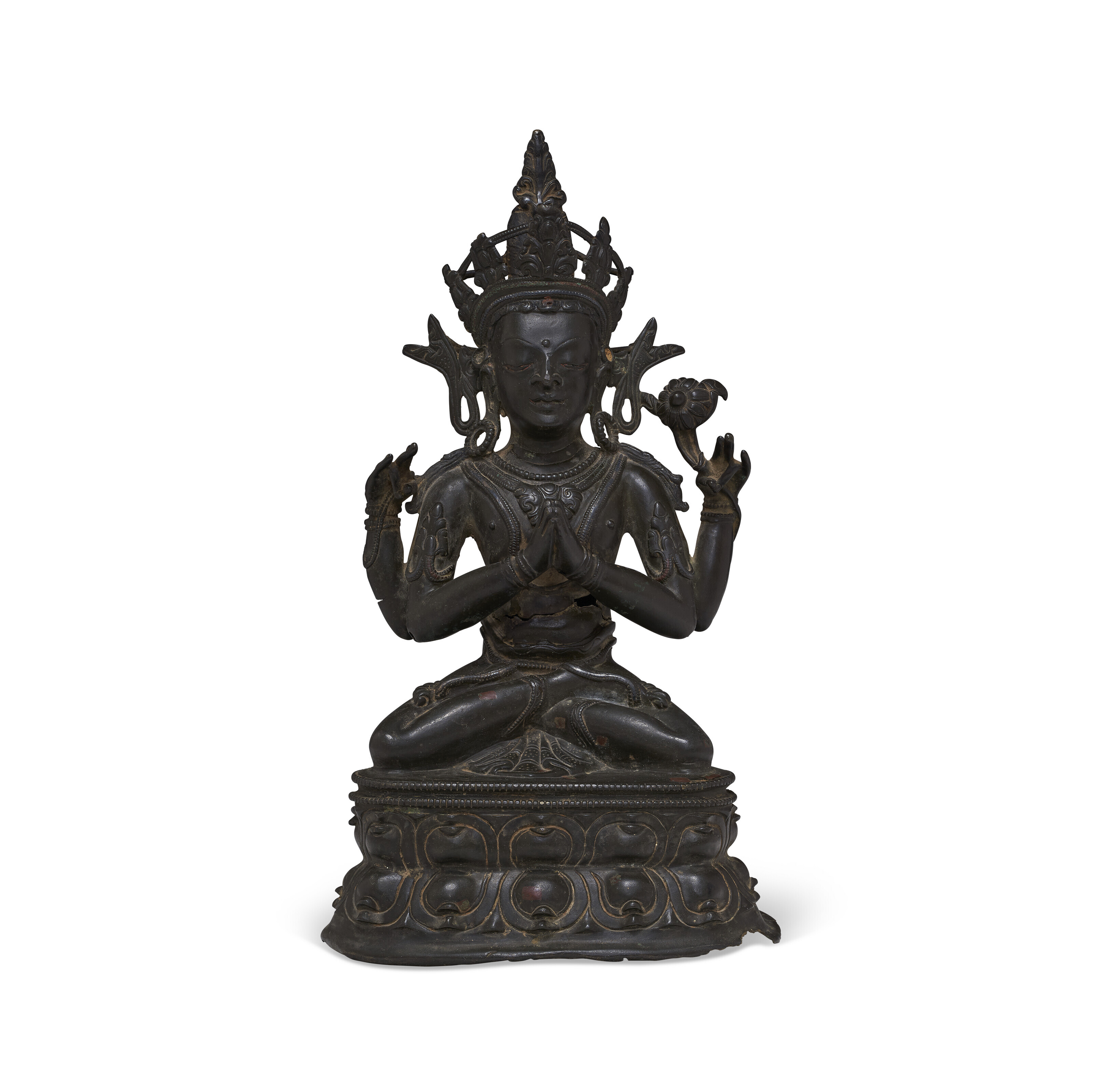 a-bronze-figure-of-shadakshari-lokeshvara-tibet-14th-century-christie-s