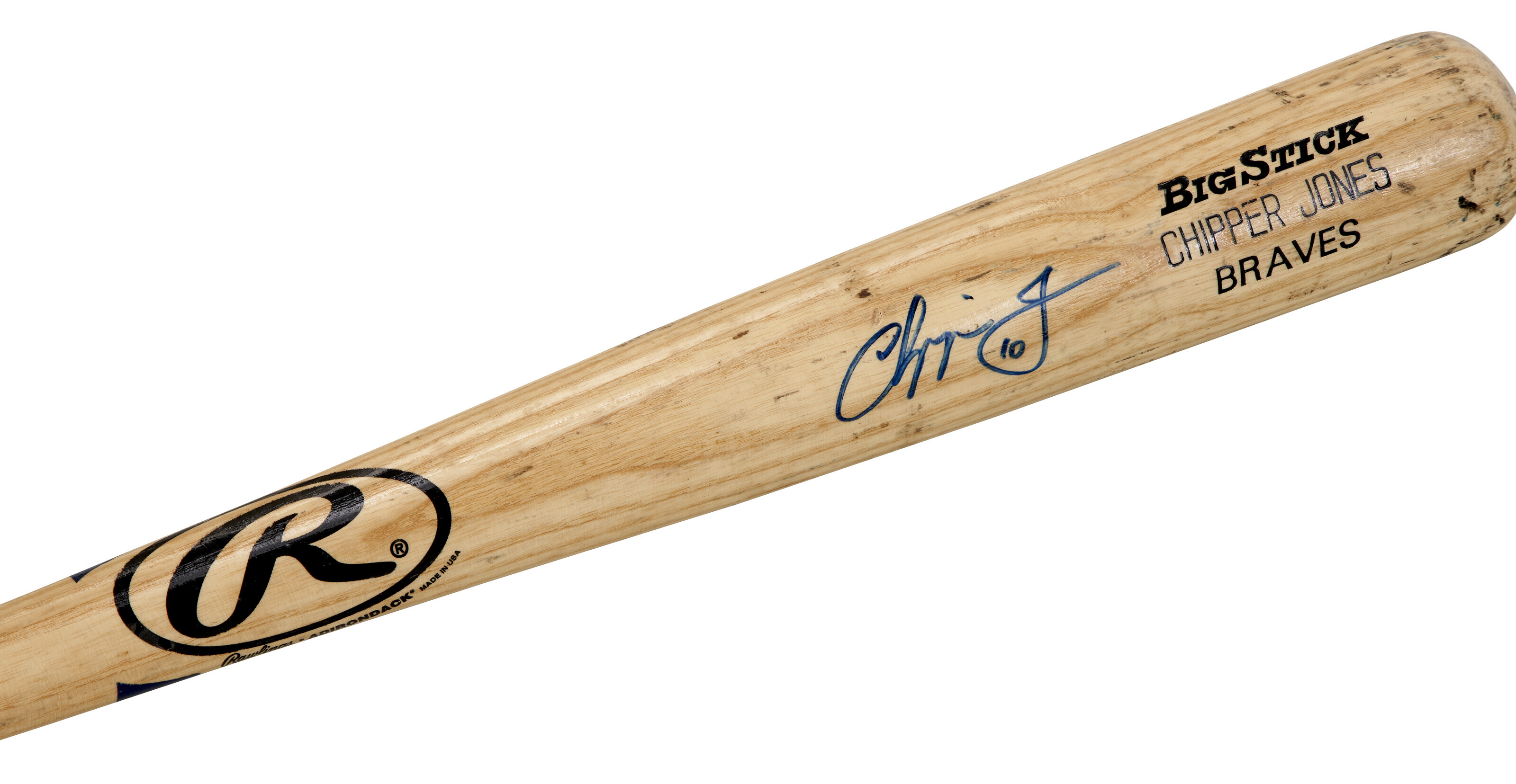 CHIPPER JONES AUTOGRAPHED PROFESSIONAL MODEL BASEBALL BAT C.1997