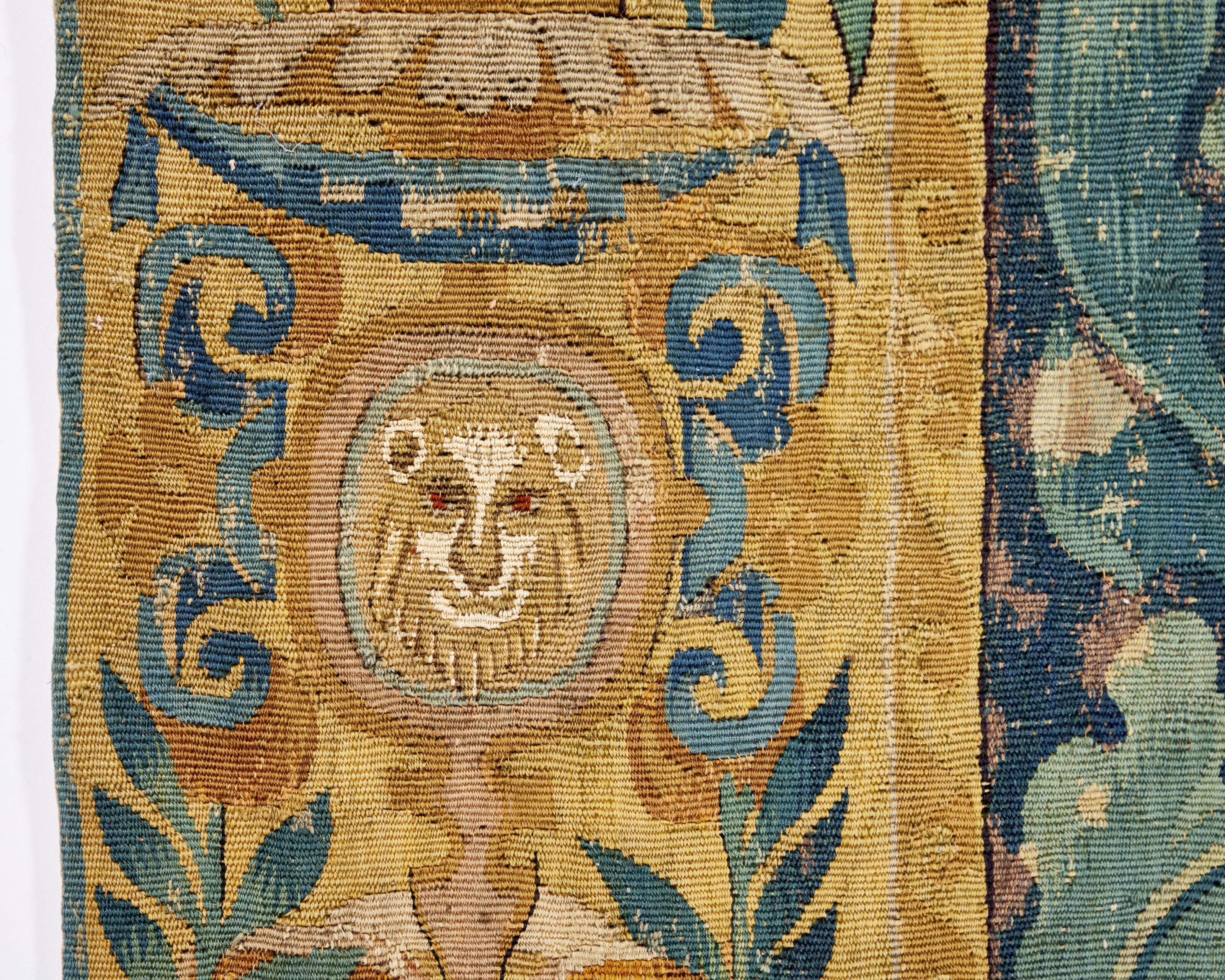 Tapisserie Murale Française Animaux & Fleurs - Bleu - 19x31 Pouces