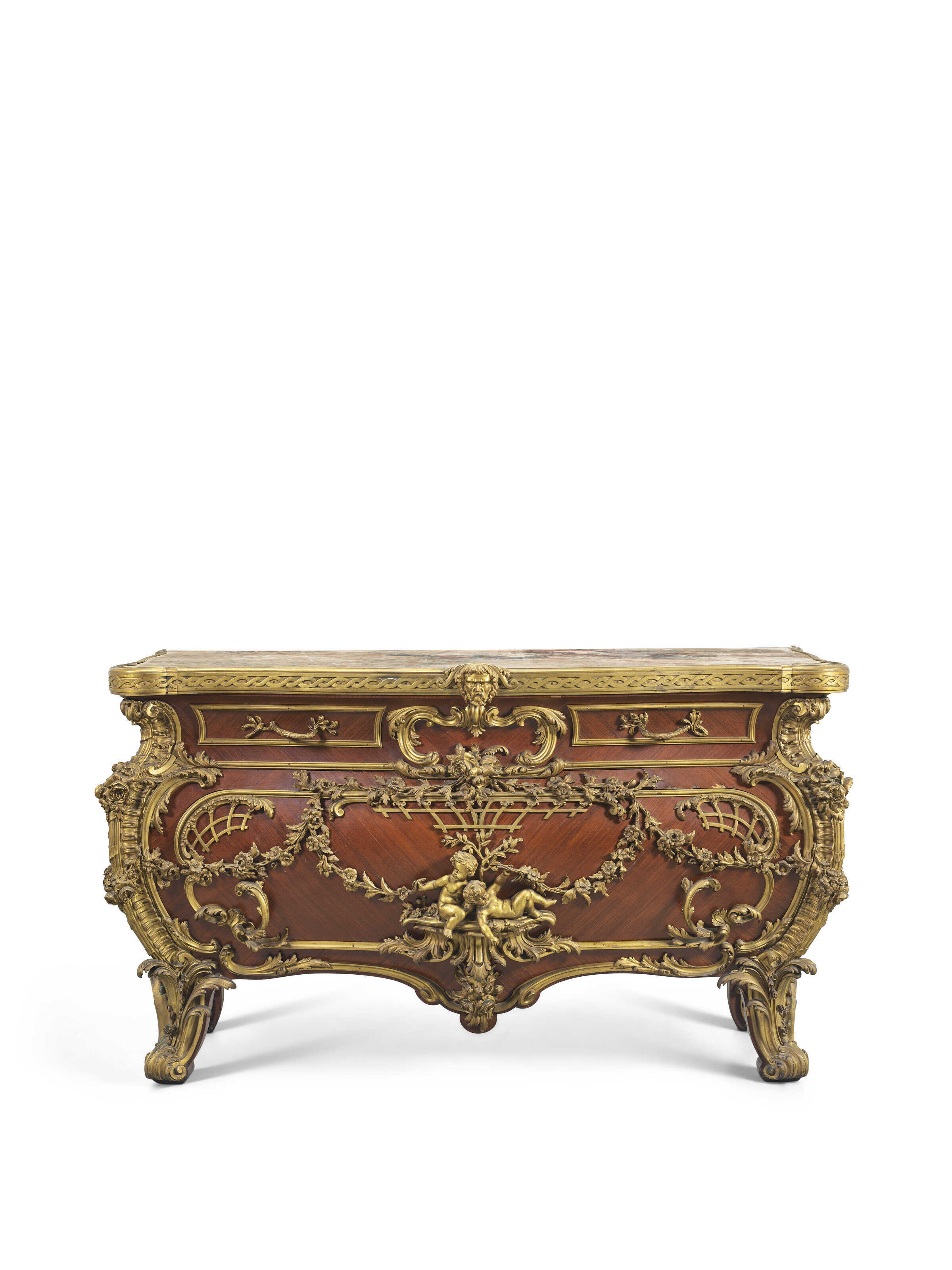 COMMODE TOMBEAU DE STYLE ROCOCO, PAR ROSEL, BRUXELLES, DEBUT DU XXe ...