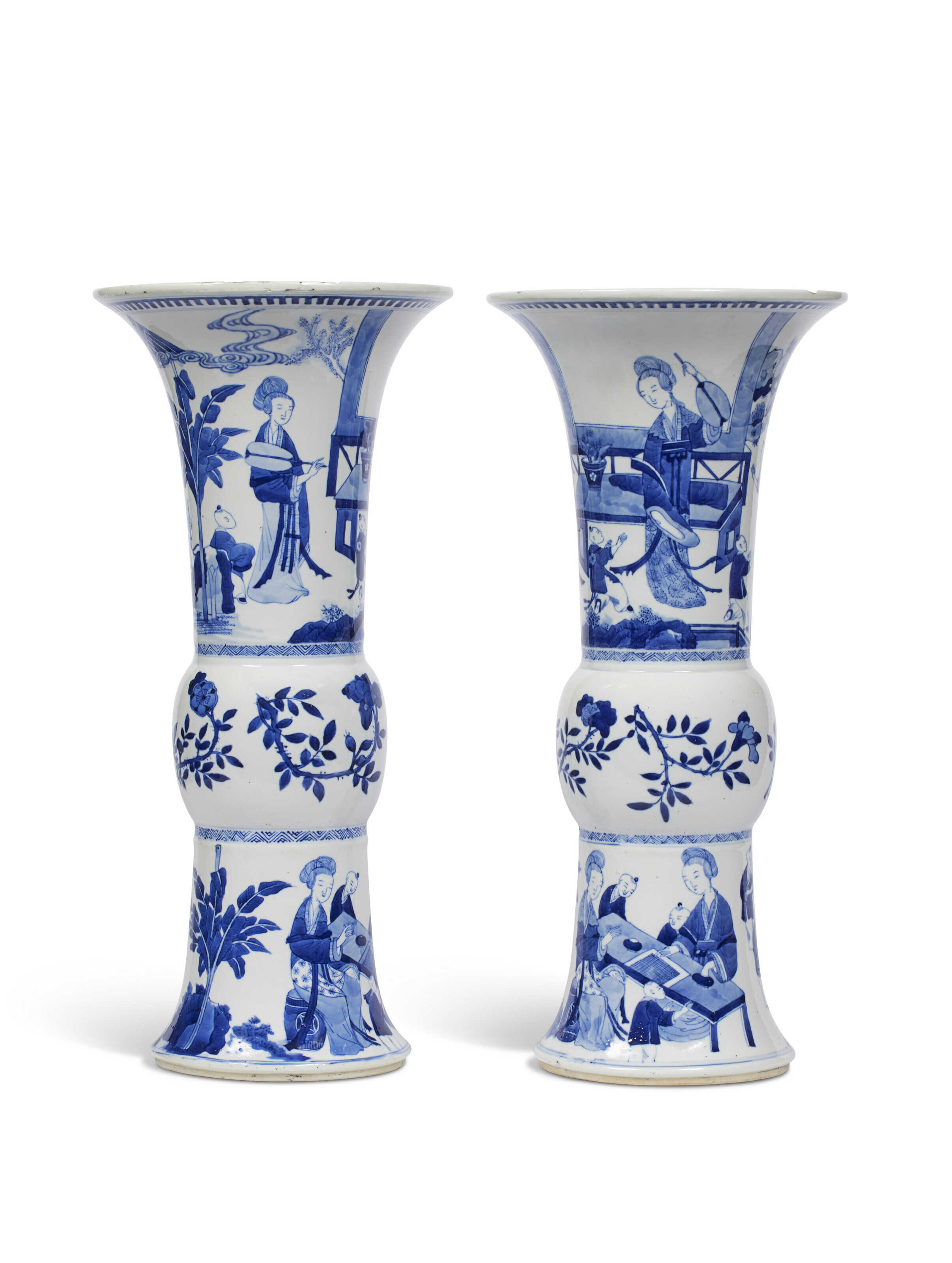 A PAIR OF BLUE AND WHITE VASES, GU, CHINA Christie’s