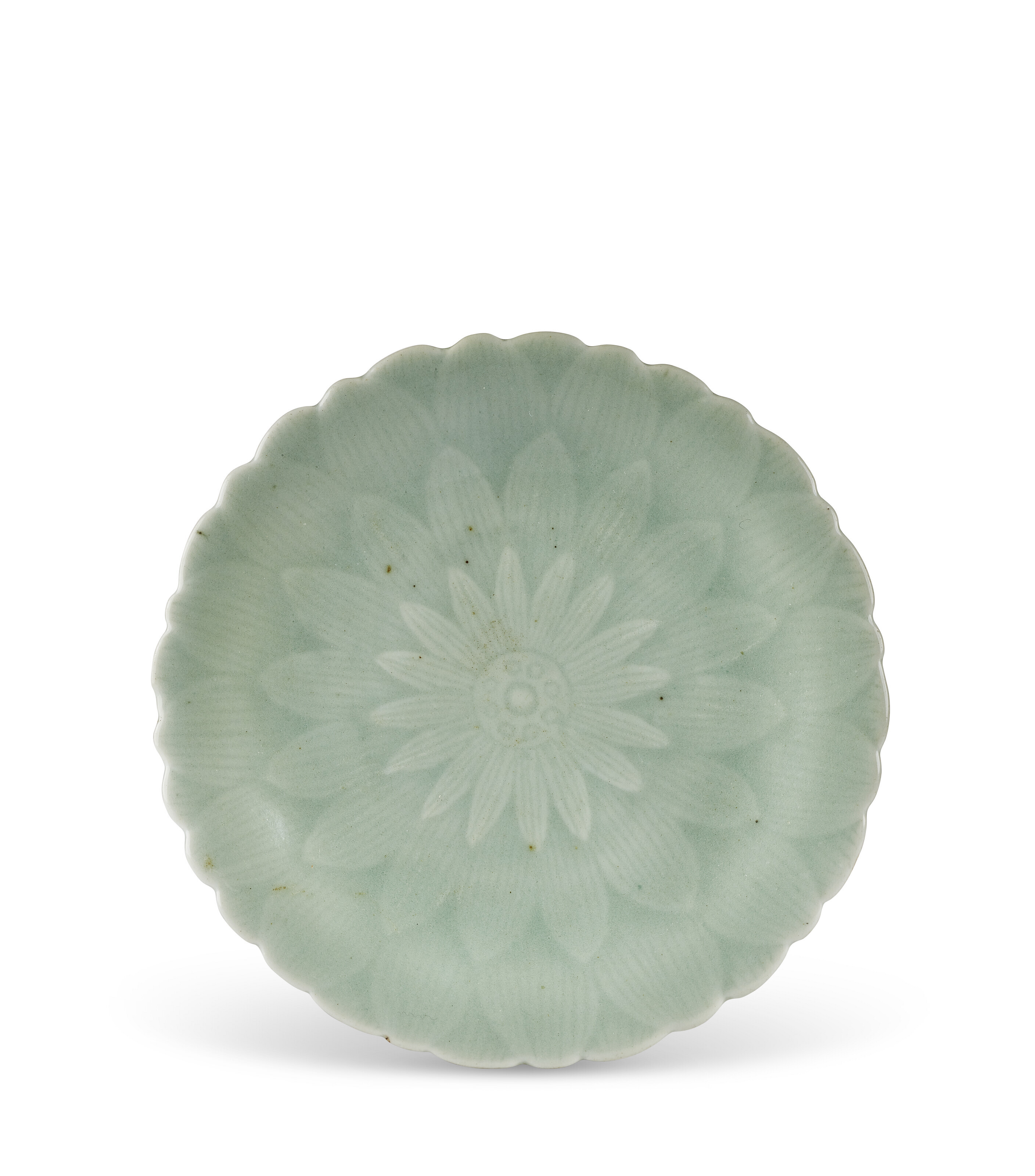 明紫金釉留白花盆纹蒜头瓶, CHINA, MING DYNASTY (1368-1644