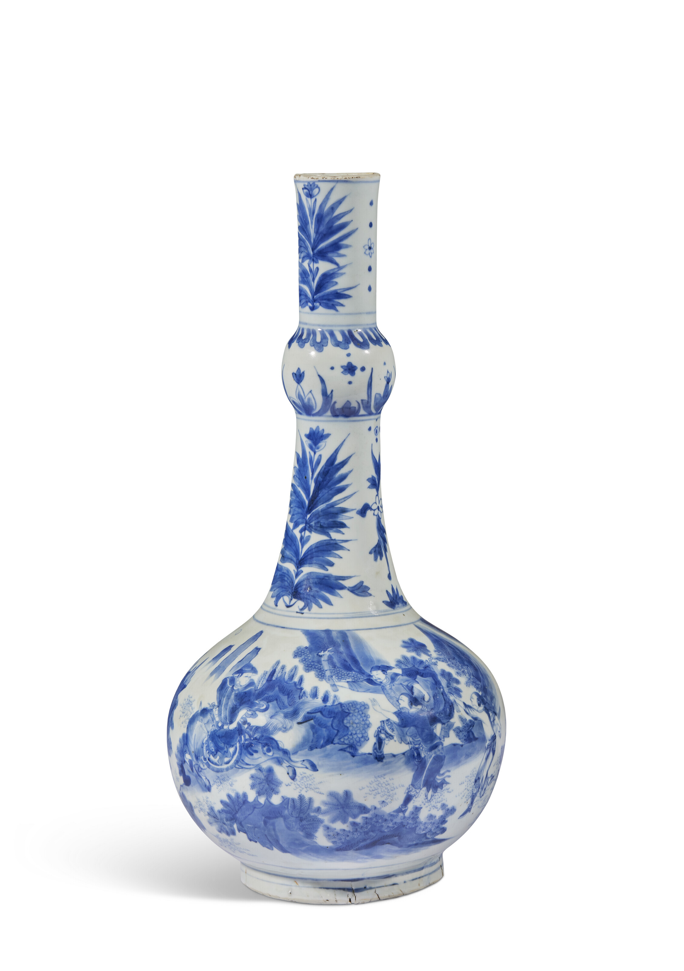 壺 [梅花鳥絵] 染付 成化年製 中国雑貨 フラワーベース 花瓶 花