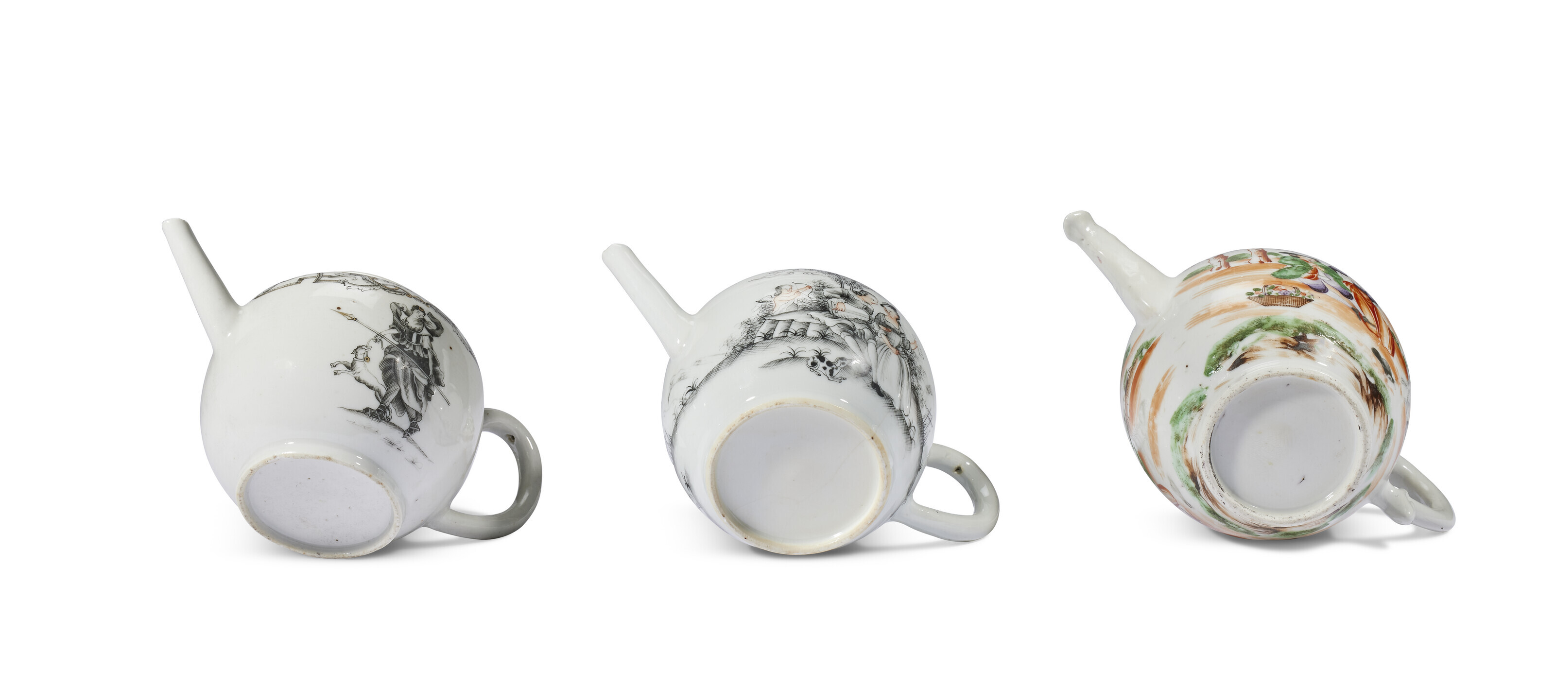 中国　清朝期　粉彩蓋器　喜上梅梢　アンティーク　木箱付0905 中国清朝期粉彩香合五子登科アンティーク0705