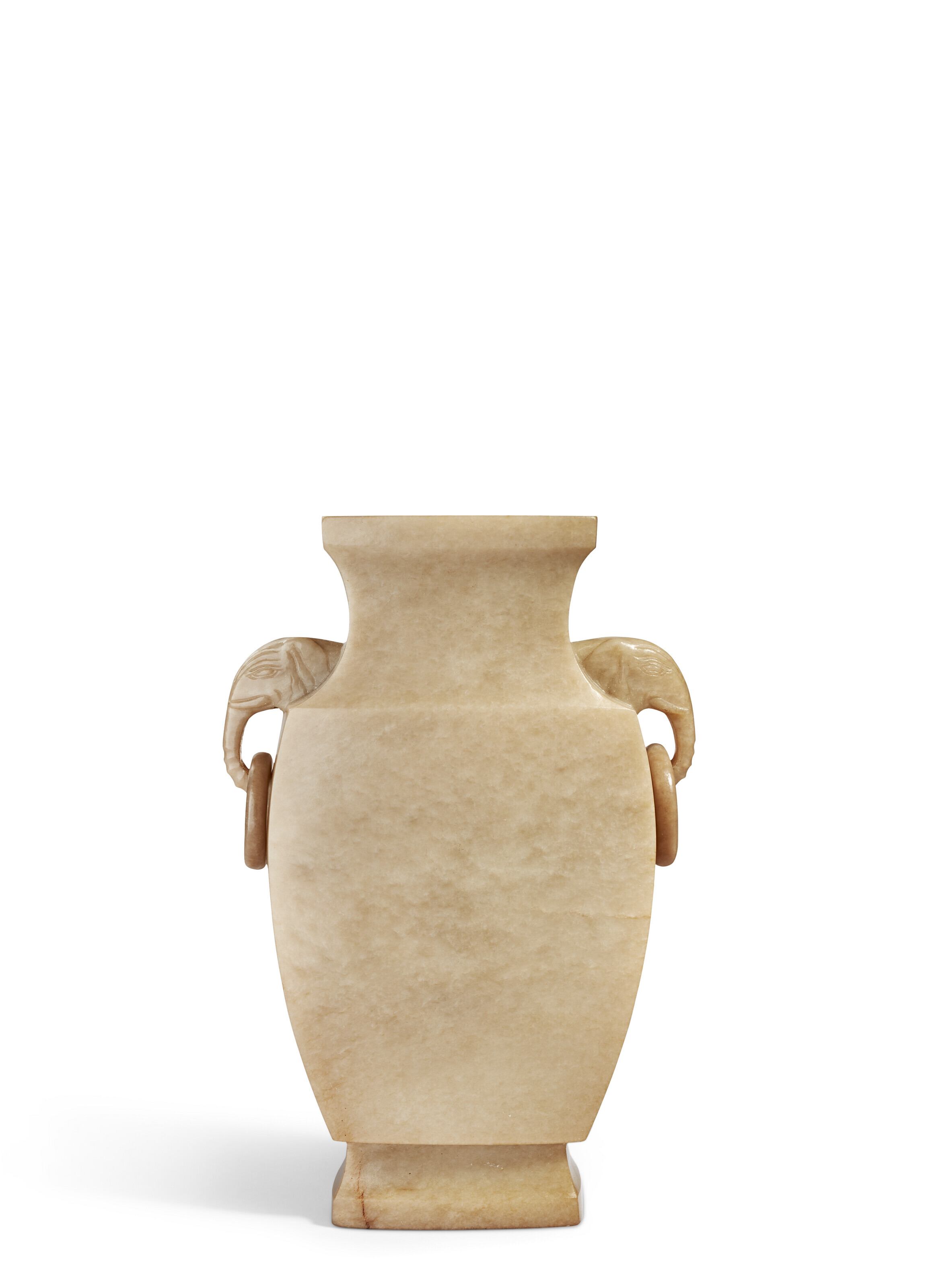 清十九世纪青玉仿古双凤衔芝盖瓶, CHINA, QING DYNASTY, 19TH