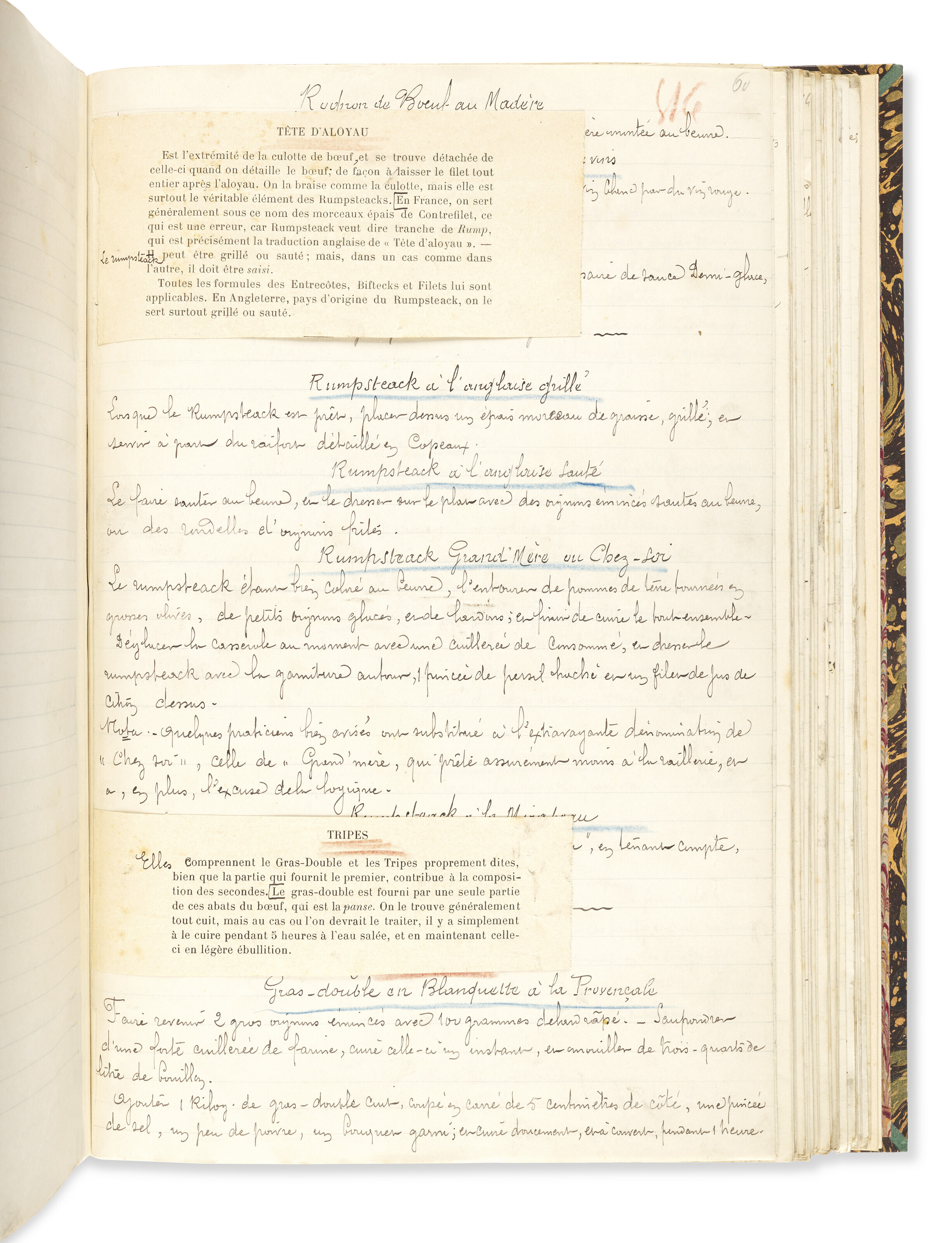 Auguste Escoffier (1846-1935), Guide Culinaire, 1905-06. Sold for €30,240 on 23 March 2023 at Christie’s in Paris