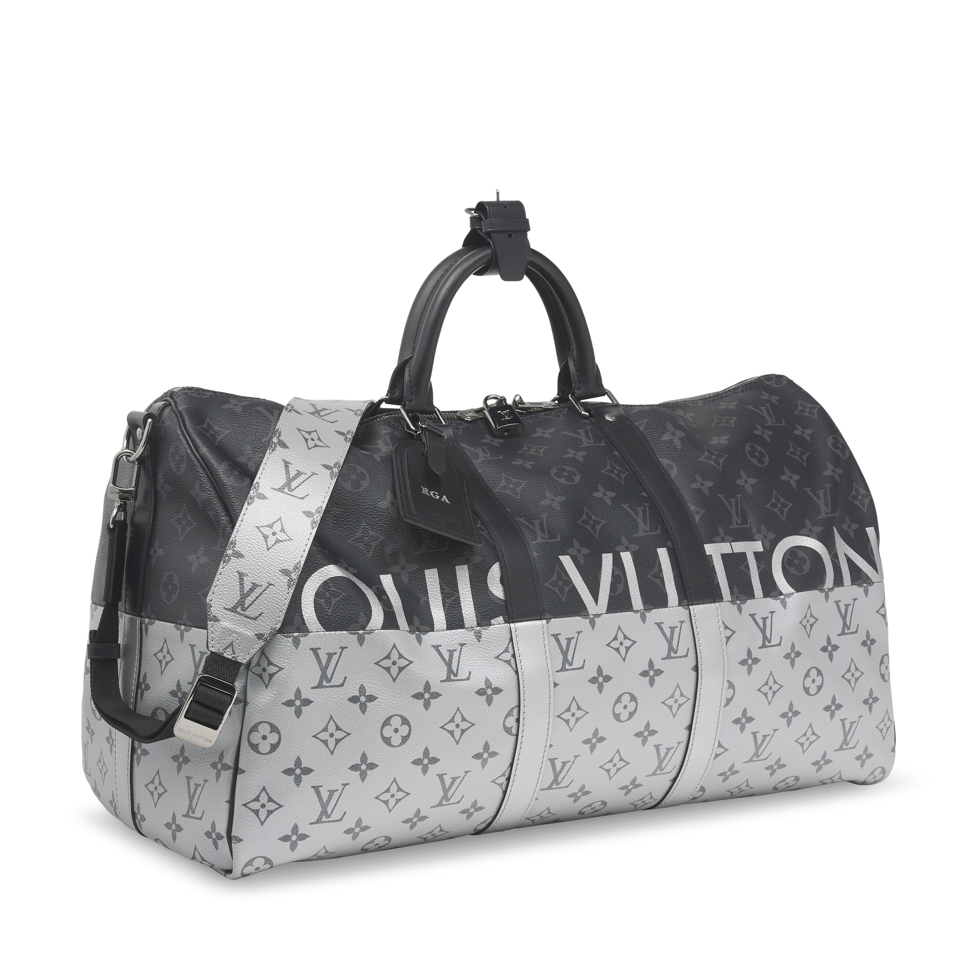 A LIMITED EDITION ECLIPSE SPLIT MONOGRAM CANVAS KEEPALL