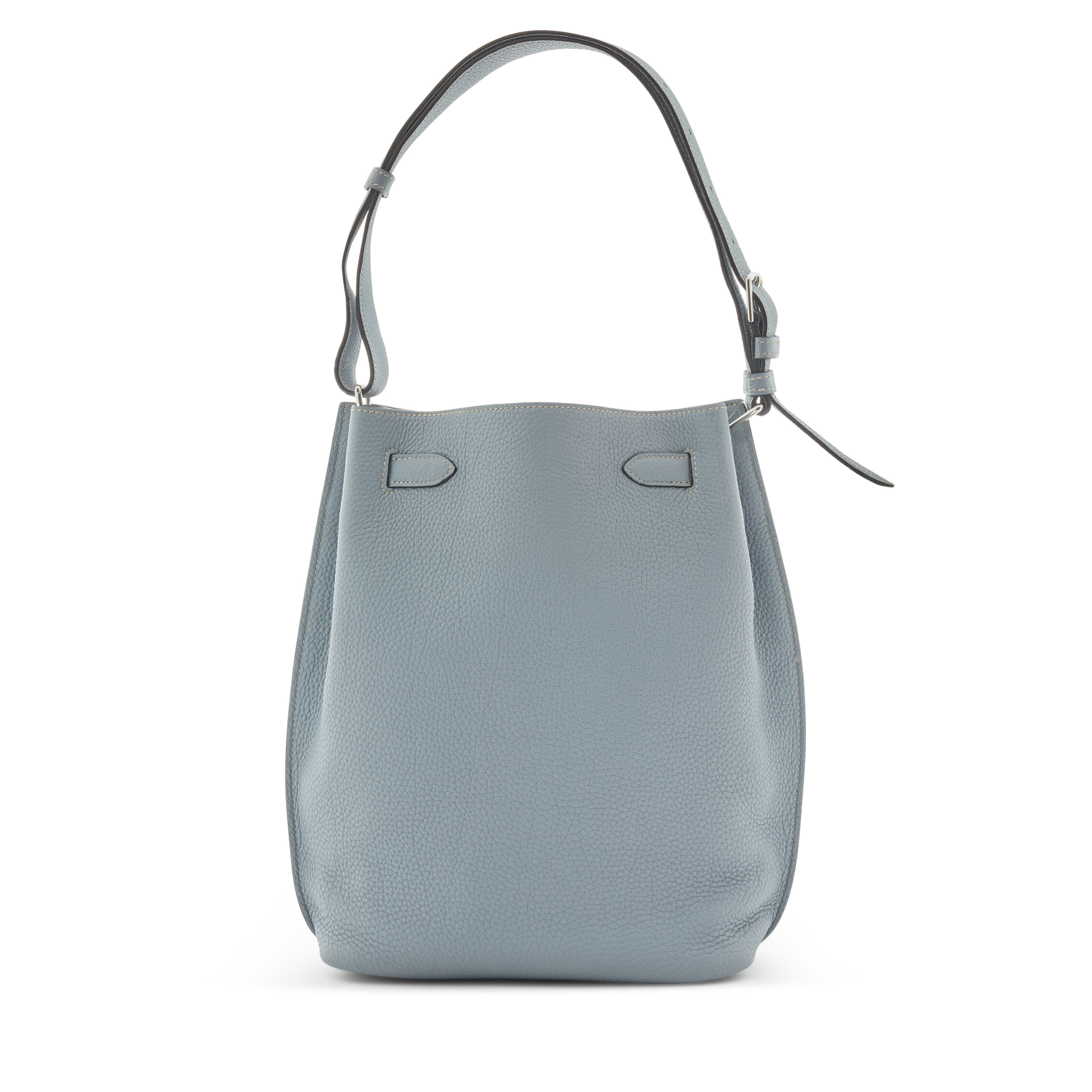 A BLEU LIN TOGO LEATHER SO KELLY 22 WITH PALLADIUM HARDWARE