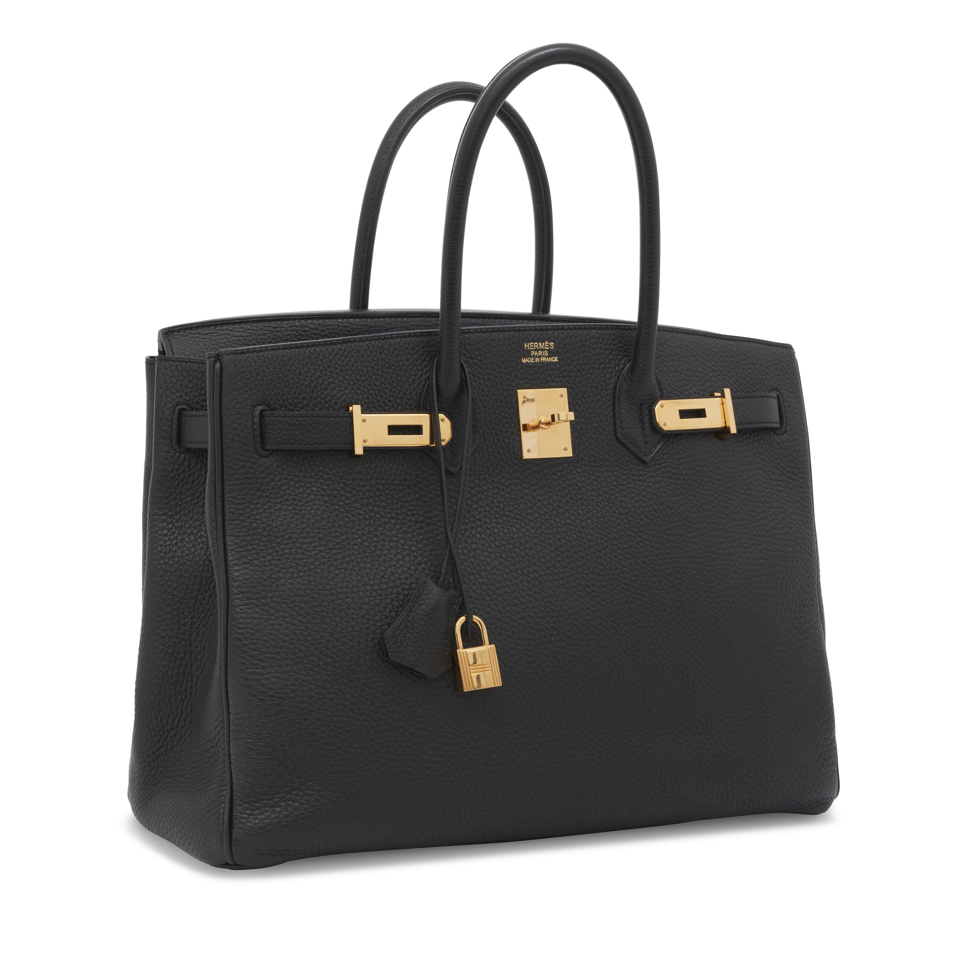 A BLACK CLÉMENCE LEATHER BIRKIN 35 WITH GOLD HARDWARE, HERMÈS