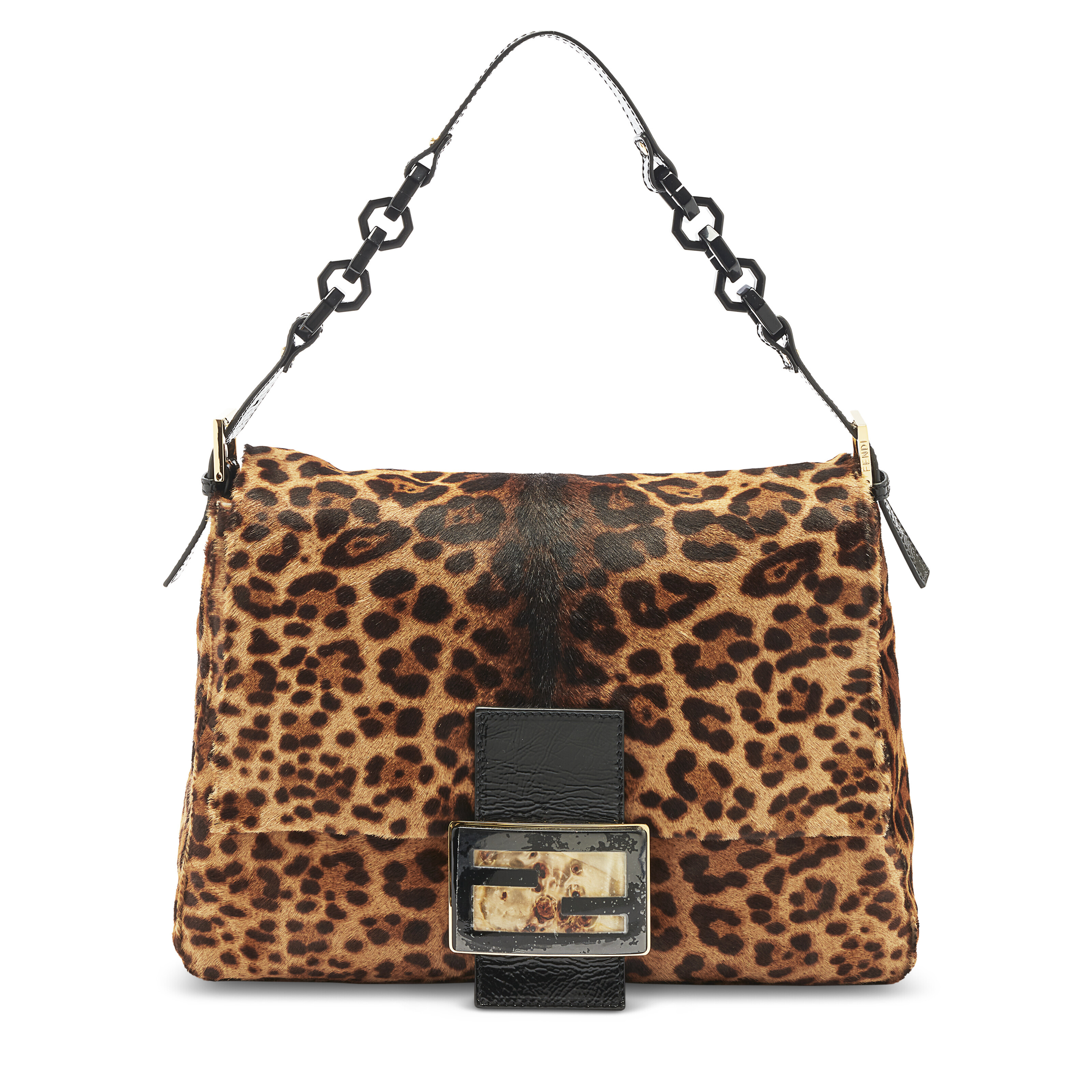 BAGUETTE WITH FF MOTIF 27 IN LIMERICK SOFT LAMBSKIN GOLD HARDWARE