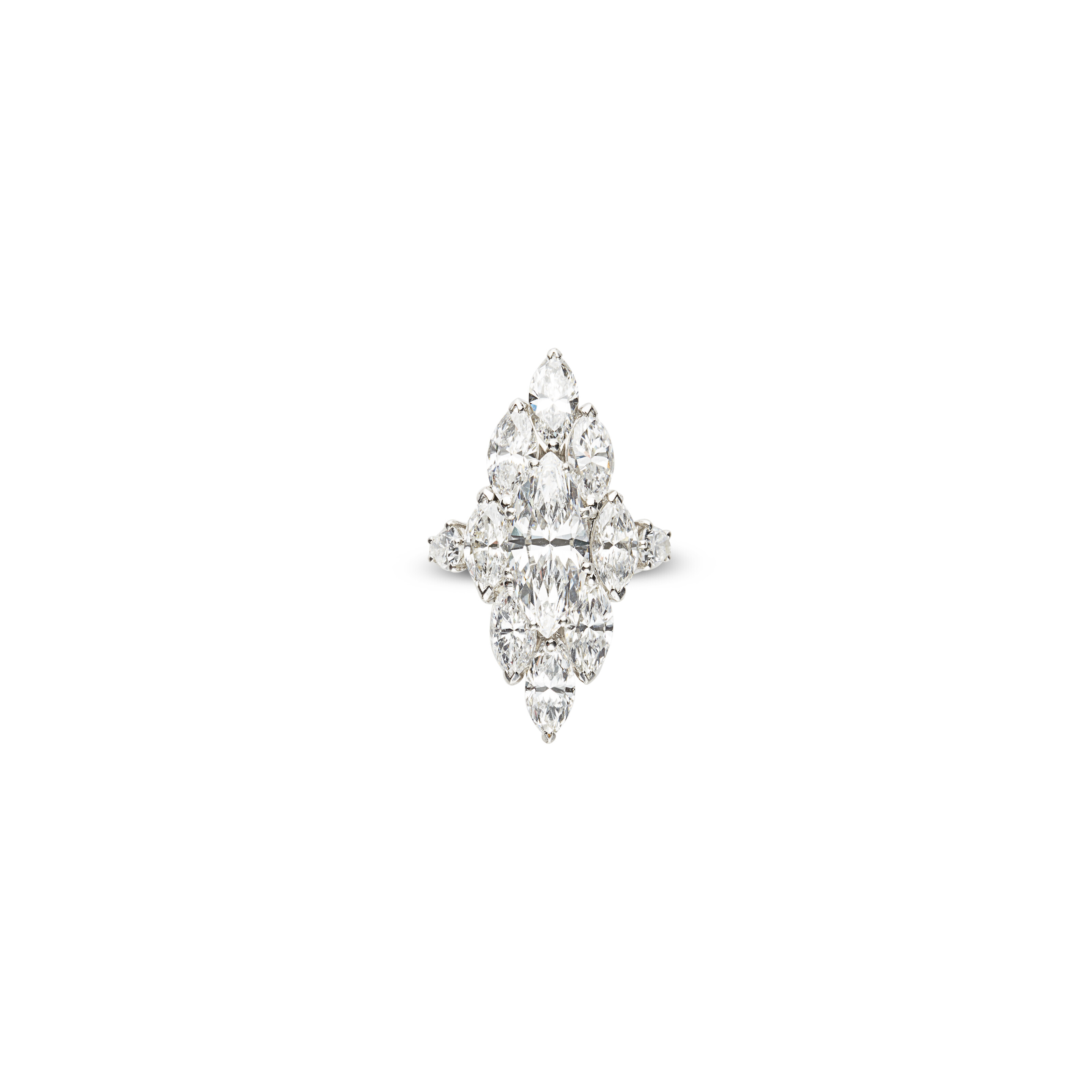 Bague Améthyste Marquise Cz 11mm Plaqué Or 18K - Taille 56, Made In France (Neuve Avec Étiquettes)