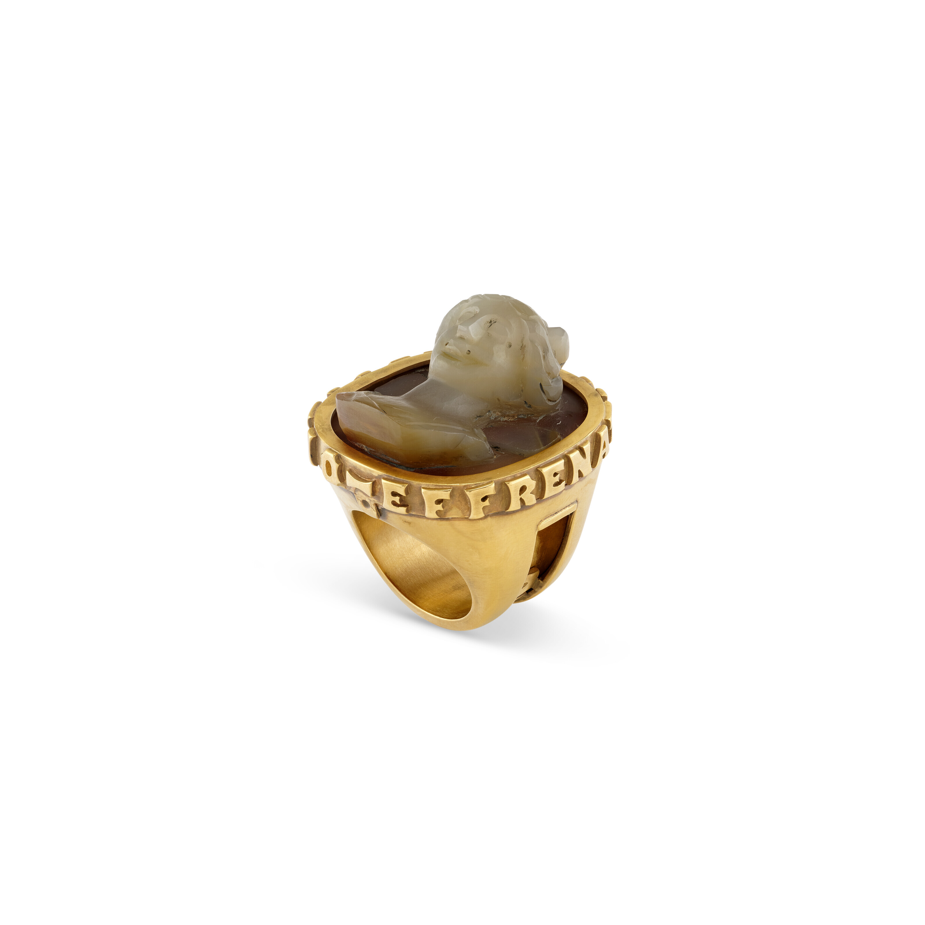 Bague Dolly-Bijoux T56 - Camée Agate Rouge Synthétique - Plaqué Or 18K 5 Microns - Taille 56 - Neuf Avec étiquettes