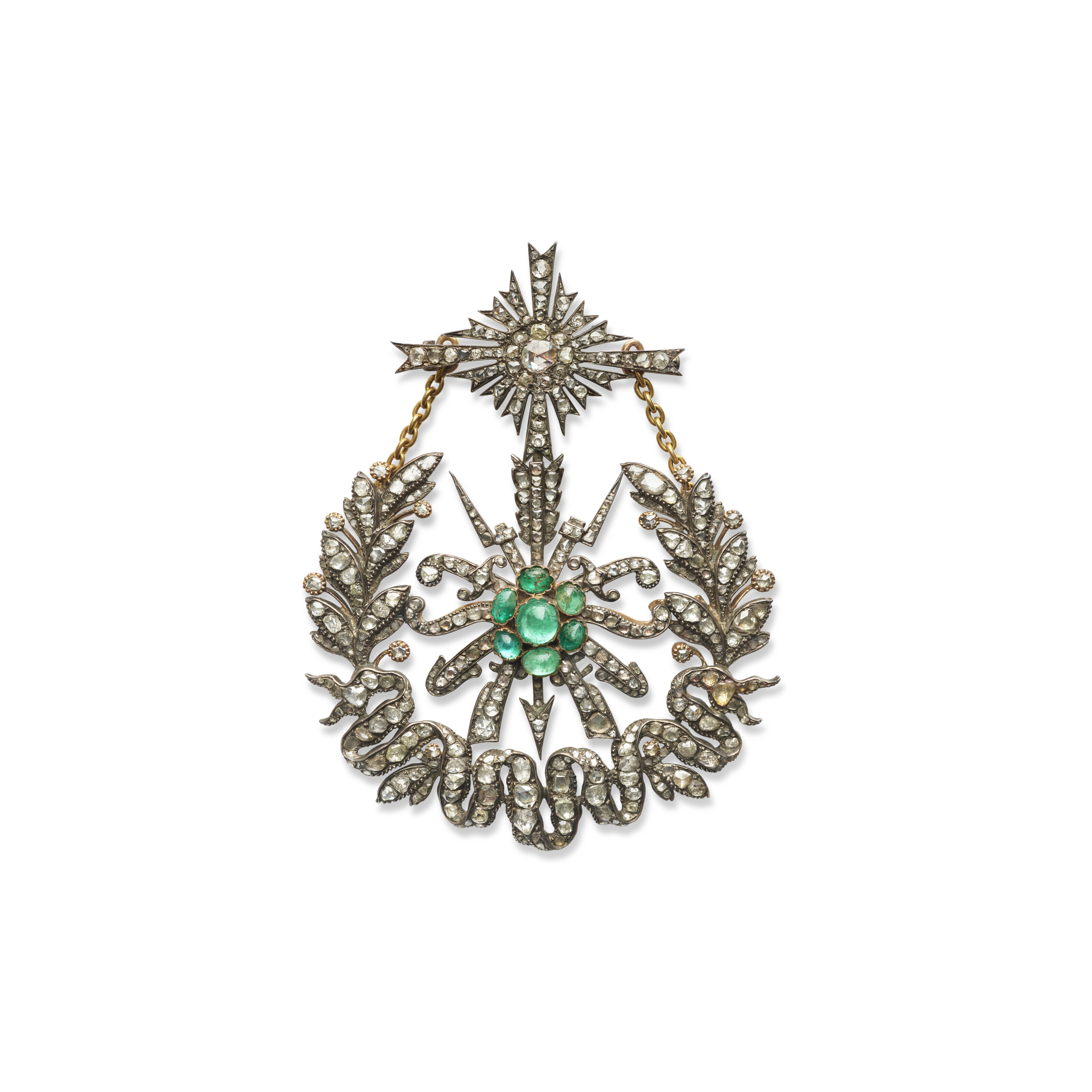 BROCHE ANCIENNE MICRO MOSAIQUE EMAUX FIN 19ème siecle